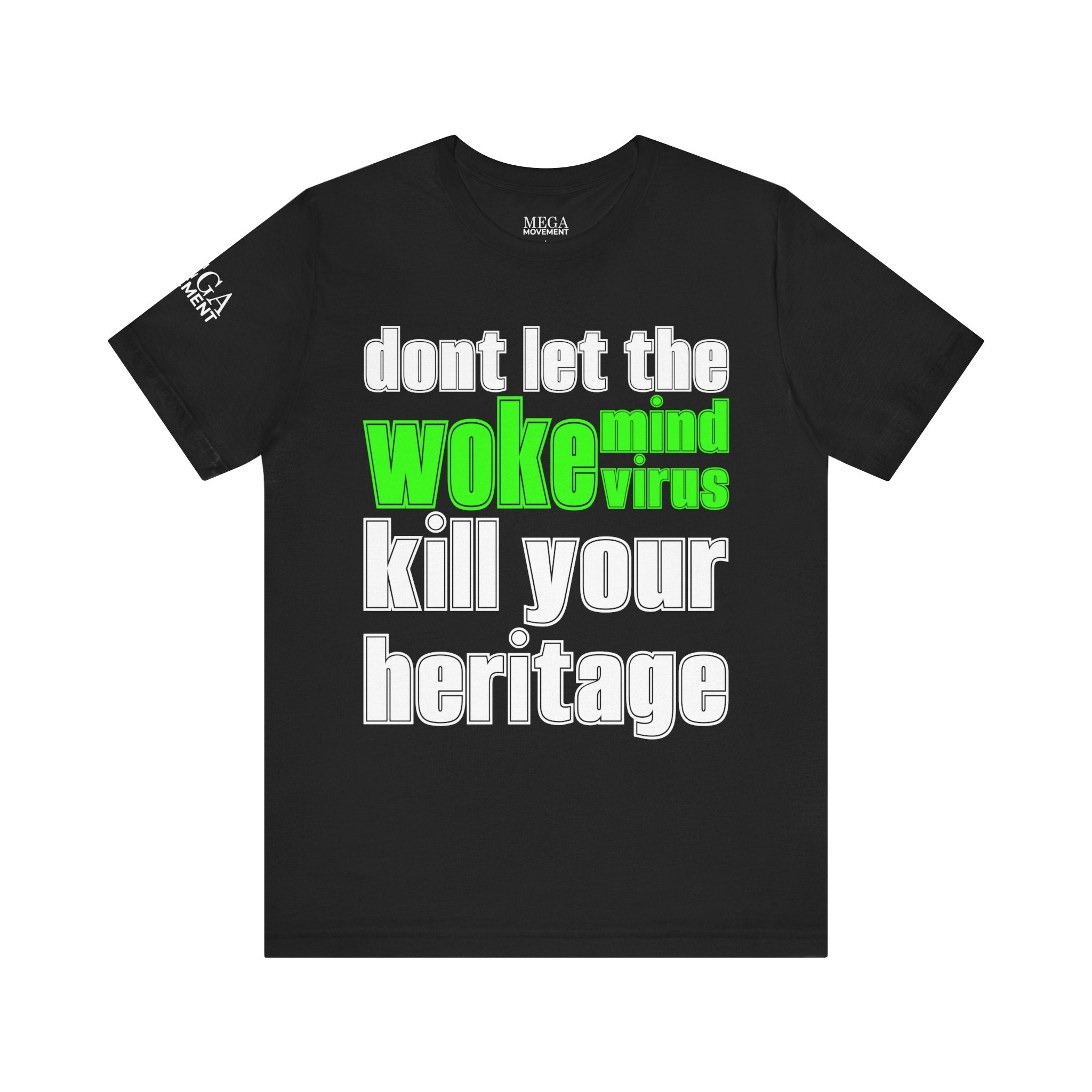 Woke Mind Virus Tee, Unisex Jersey Tee, Funny Statement T-Shirt, Gift for Activists, Casual Wear, Heritage Pride Shirt - Mega Movement