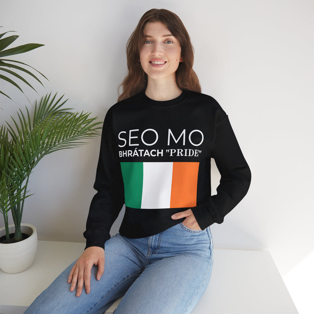Irish Pride Crewneck Sweatshirt - Irish Flag, Unisex Graphic Pullover, St. Patrick's Day Gift, Comfortable Streetwear - Mega Movement