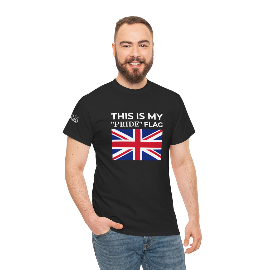 Union Jack Flag T‑Shirt ( Small Print ) — British Flag Tee for UK Pride & Travel