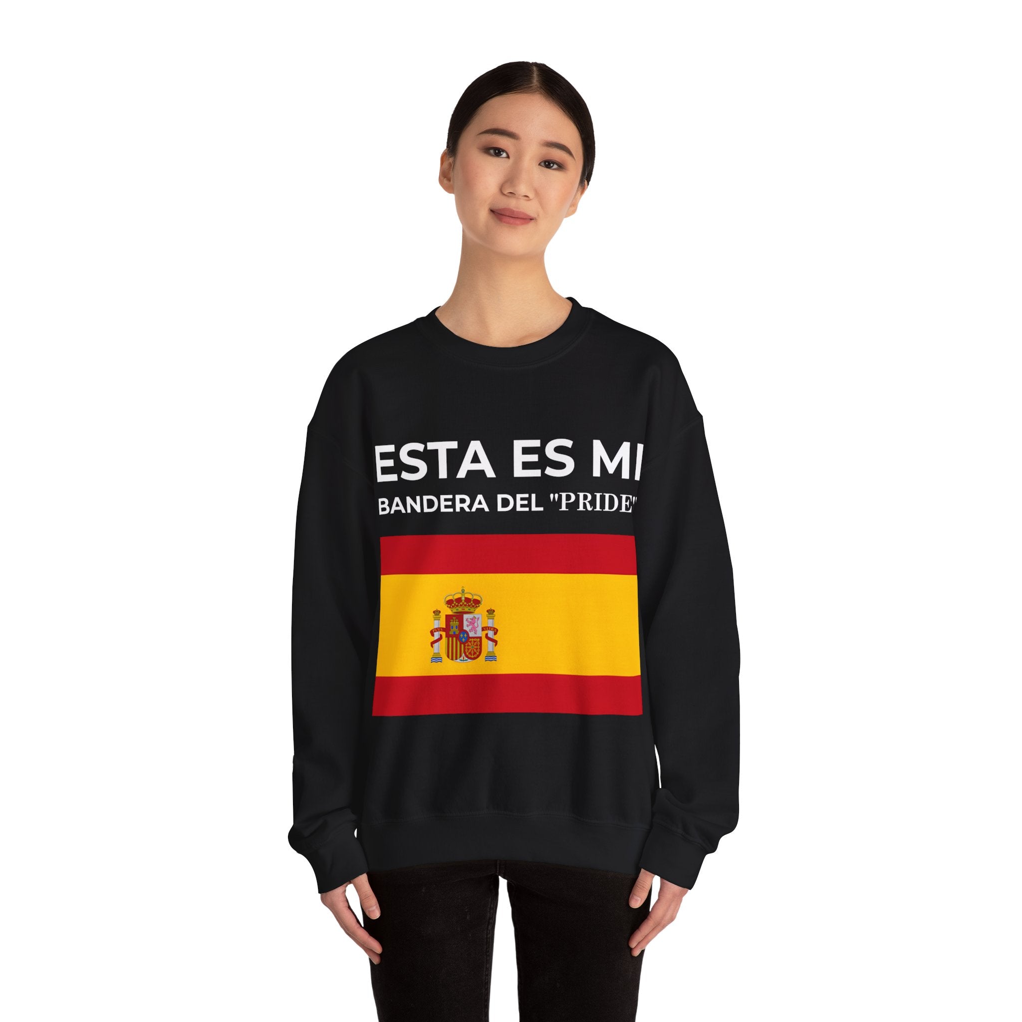 Spanish Flag Crewneck Sweatshirt, Cozy Unisex Sweatshirt, Spain Pride Apparel, Gift for Travelers, Casual Streetwear - Mega Movement