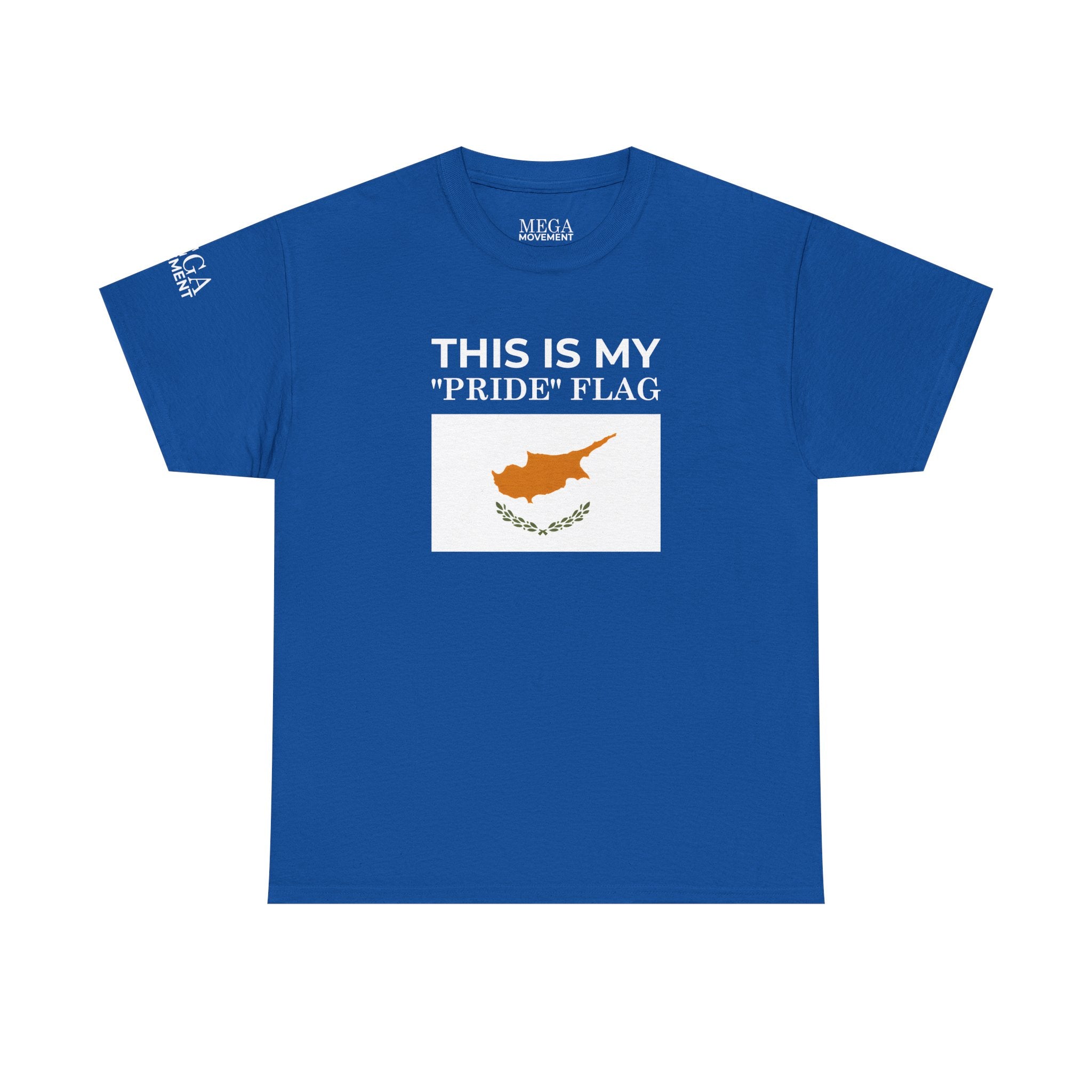 Cyprus Flag Tee ( Small Print ) - "This Is My 'Pride' Flag" Patriotic Cotton T-Shirt
