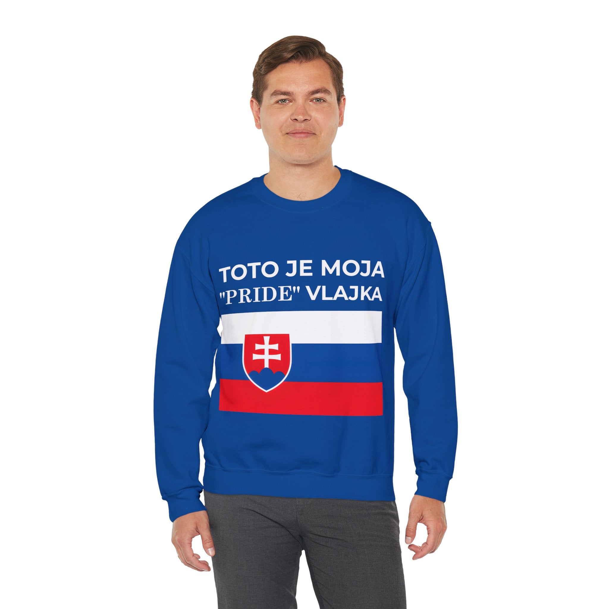 Slovakia Pride Flag Crewneck Sweatshirt, Unisex Sweatshirt, Comfortable Casual Wear - Mega Movement
