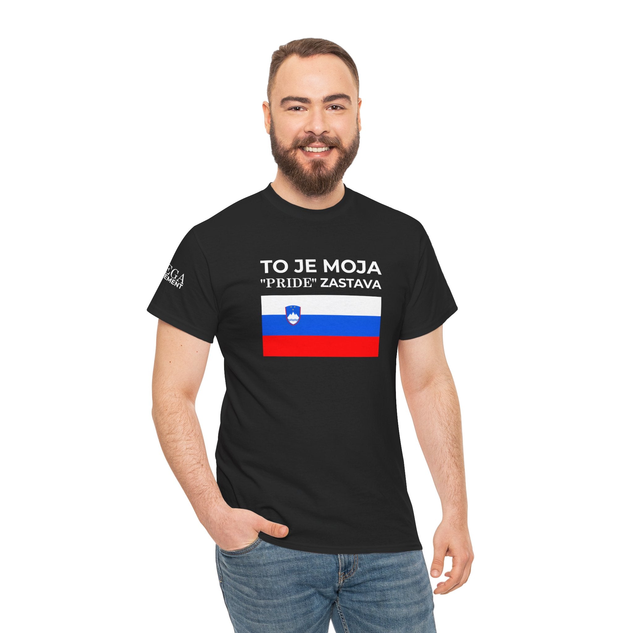 Slovenia Flag Tee ( Small Print ) — "To Je Moja Pride Zastava" Patriotic T-Shirt