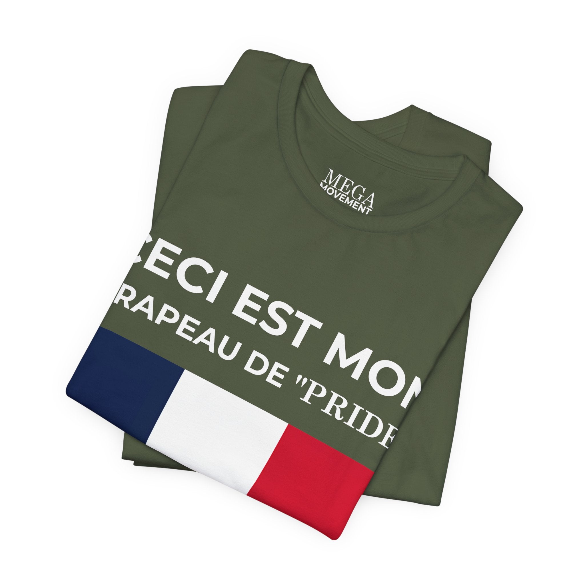 France Pride Flag Unisex Tee, Patriotic Fashion, Summer T-Shirt, Gift for Events, Casual Wear, France Pride Shirt - Mega Movement