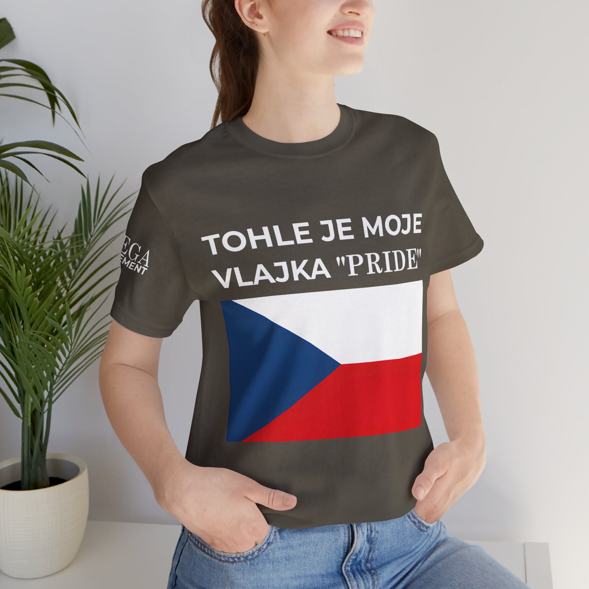 Czech Flag Unisex Jersey Tee, Casual Style, Travel Enthusiast Gift, National Pride Shirt, Summer Wardrobe Essential - Mega Movement