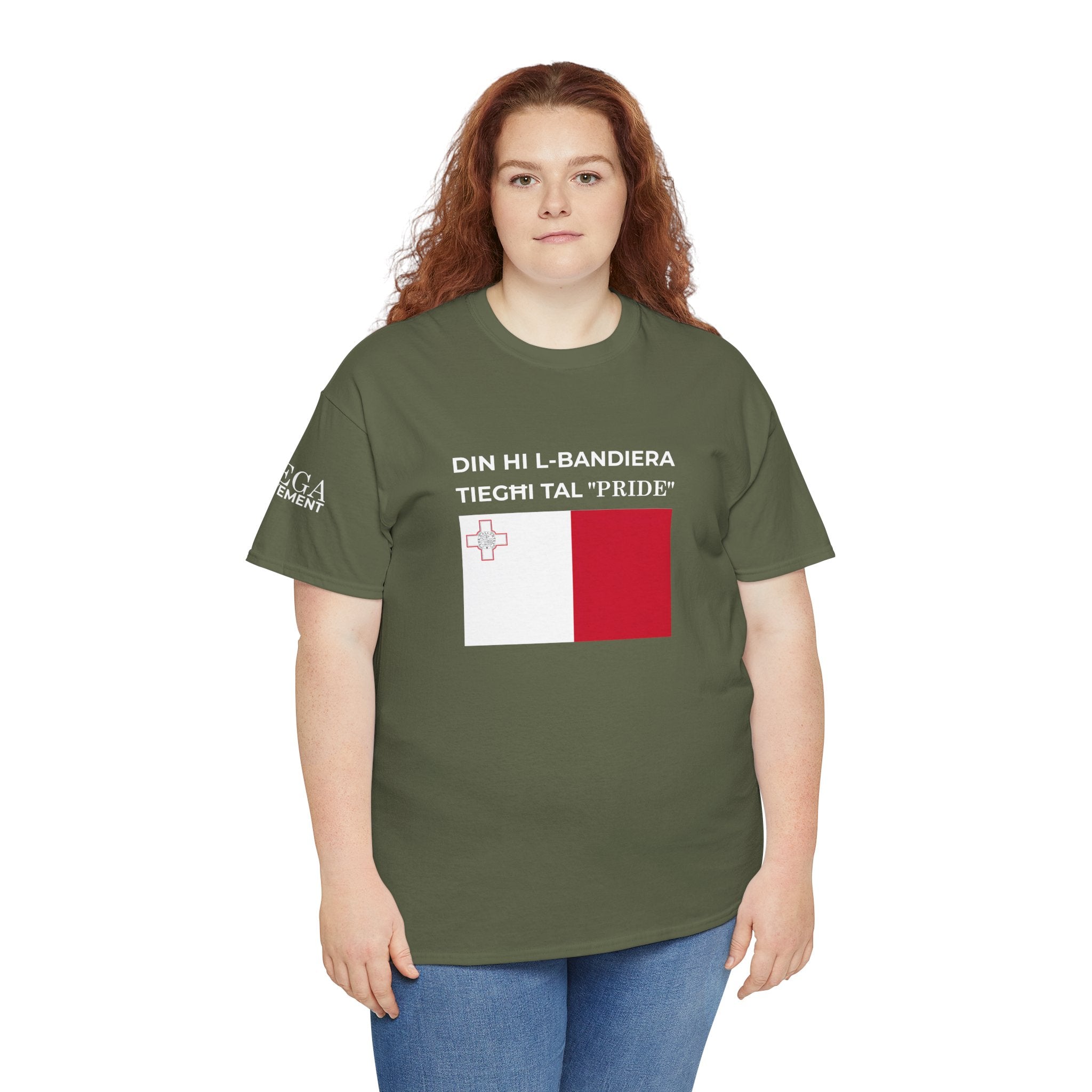 Malta Flag "Din Hi l-Bandiera Tieghi Tal 'Pride'" T-Shirt ( Small Print )