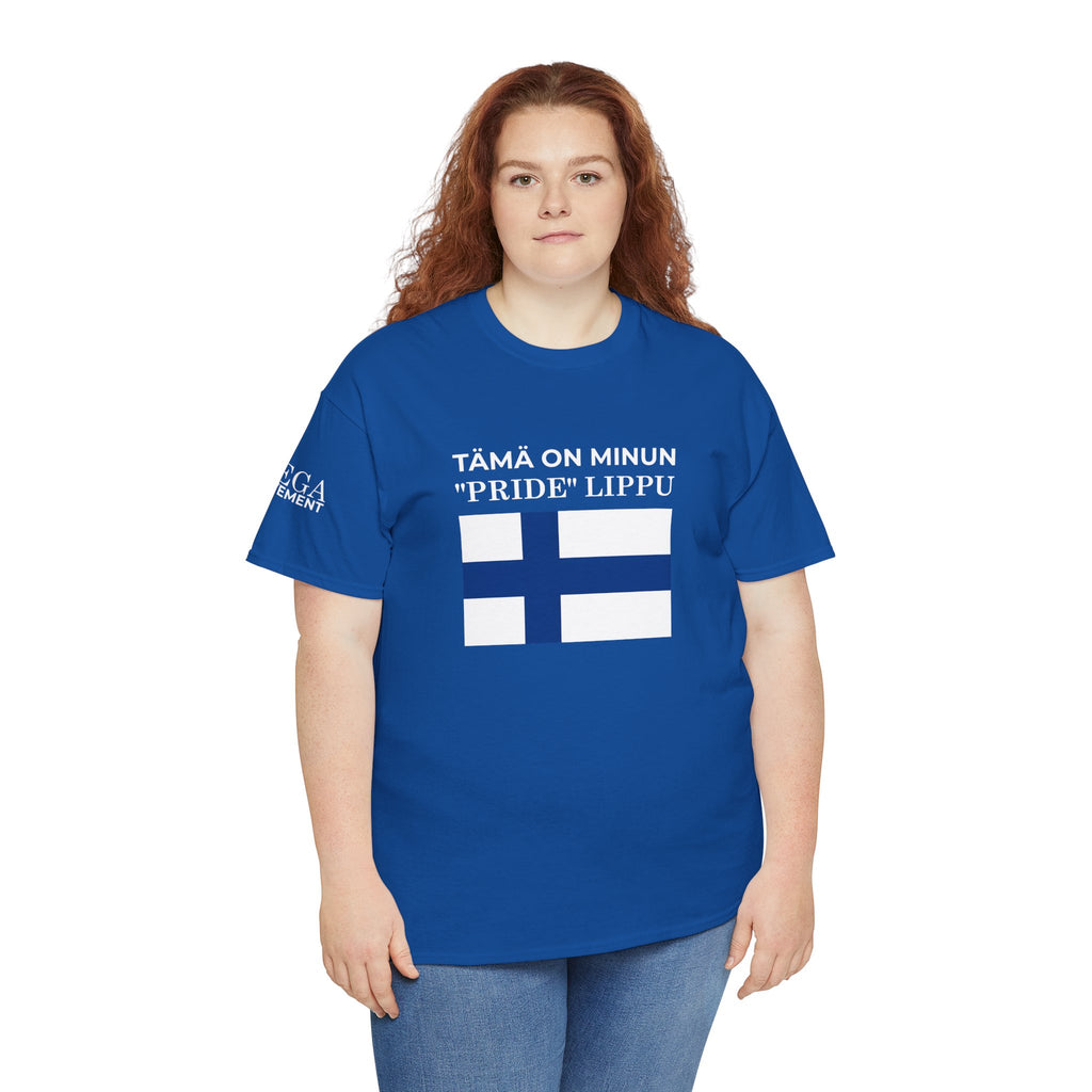 Finnish Flag T‑Shirt ( Small Print ) — “Tämä on minun 'pride' lippu” Patriotic Tee