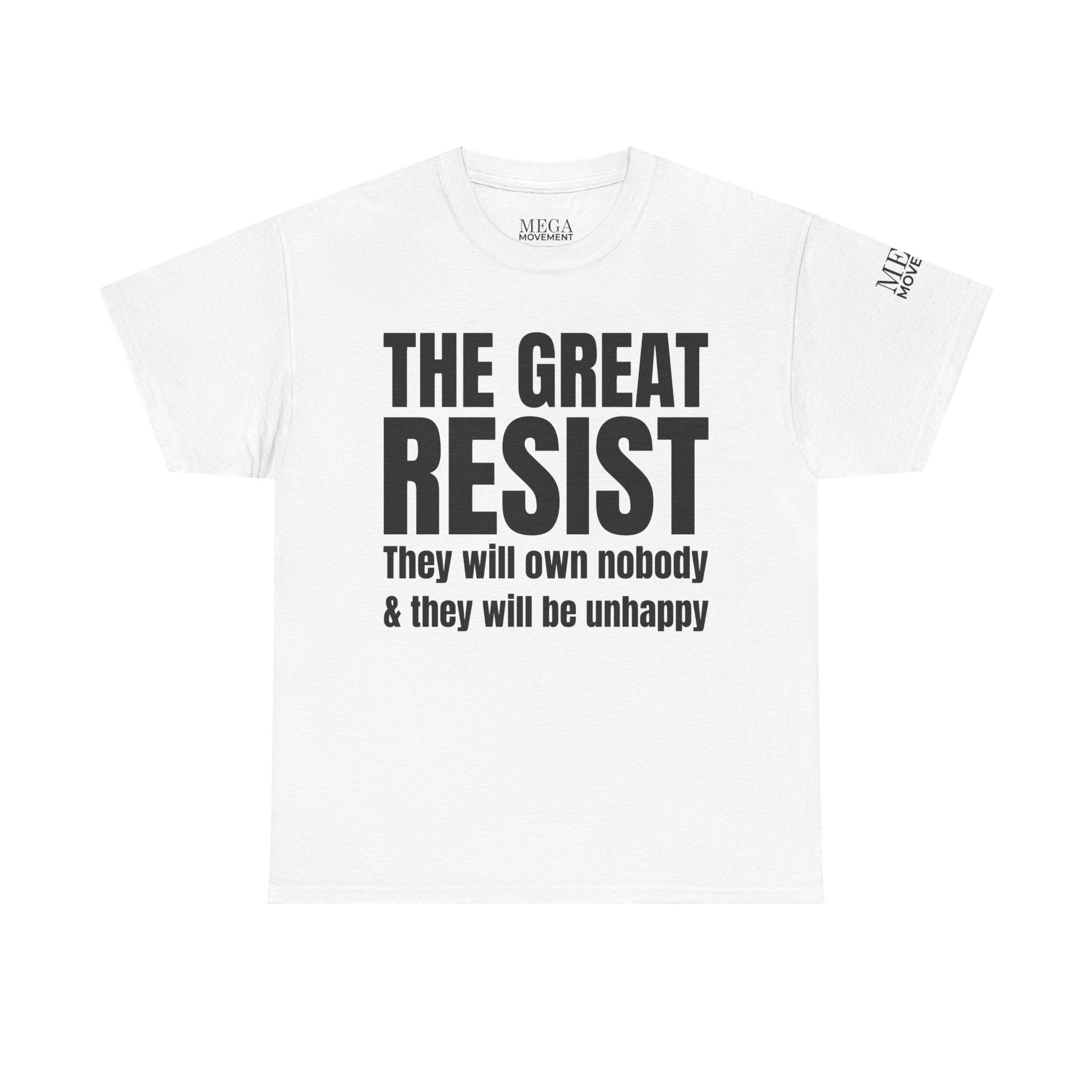 The Great Resist Casual Unisex Heavy Cotton Tee – Stand Against the W.E.F. Agenda - Mega Movement