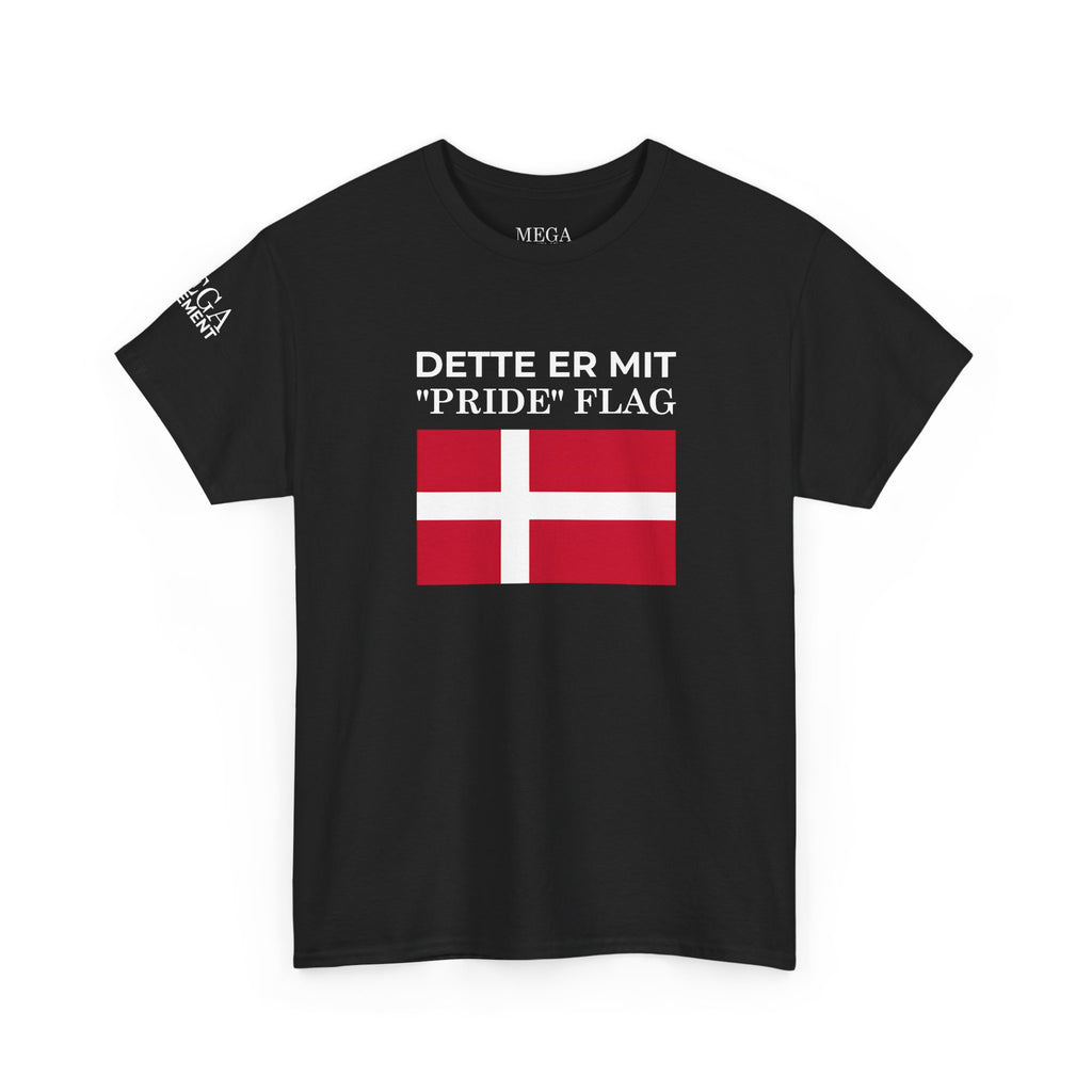 Danish Flag 'Dette er mit 2Pride2 Flag' T-Shirt ( Small Print )
