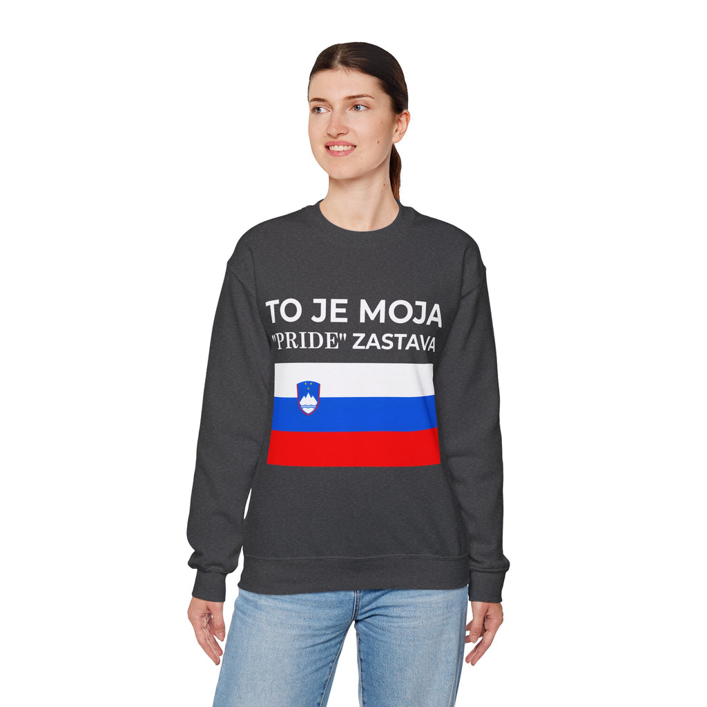 Slovenia Pride Flag Crewneck Sweatshirt, Unisex Sweatshirt, Colorful Pride Celebration - Mega Movement