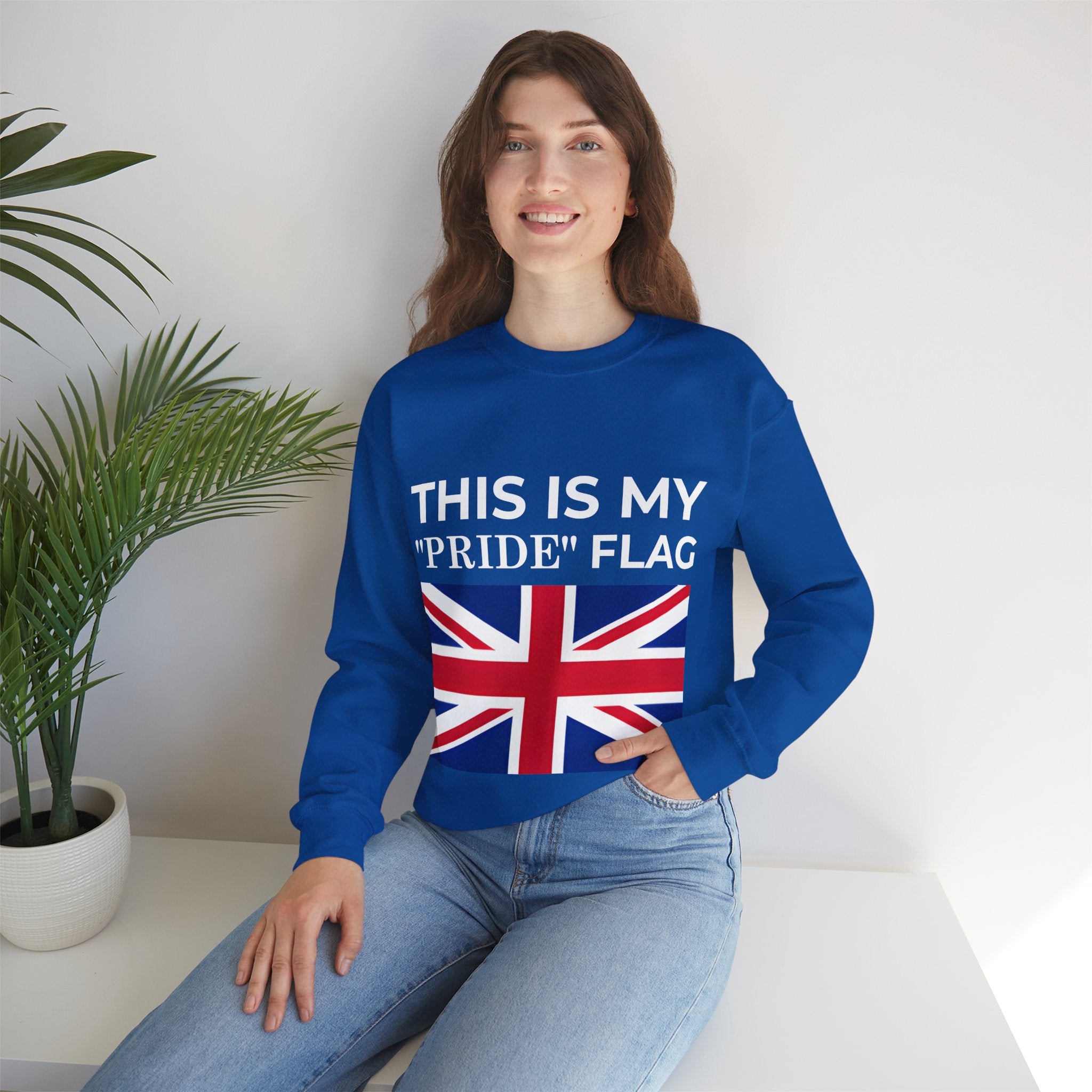 British Pride Flag Crewneck Sweatshirt, Unisex Sweatshirt, Pride Merchandise, Casual Wear - Mega Movement