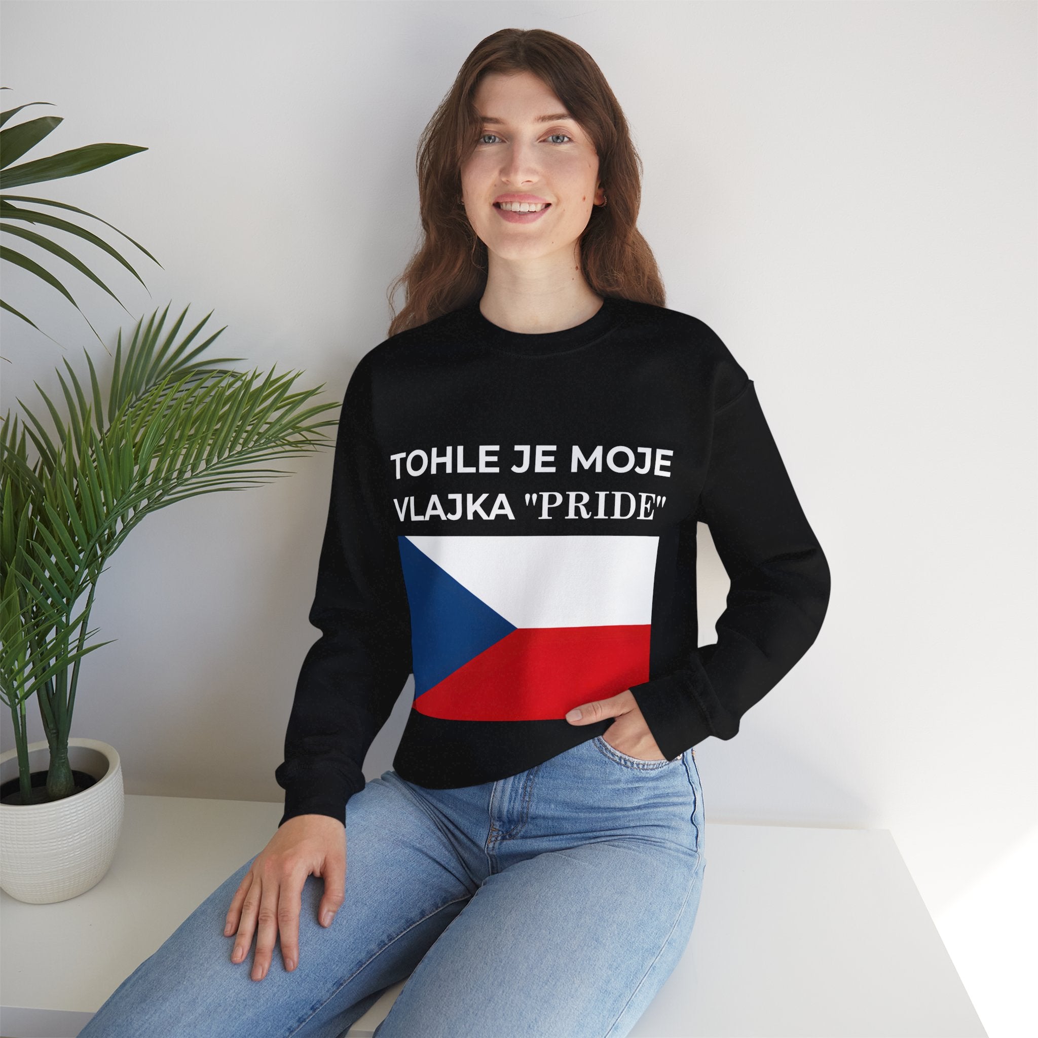 Czech Pride Crewneck Sweatshirt, Unisex Sweatshirt, Comfortable Casual Wear - Mega Movement