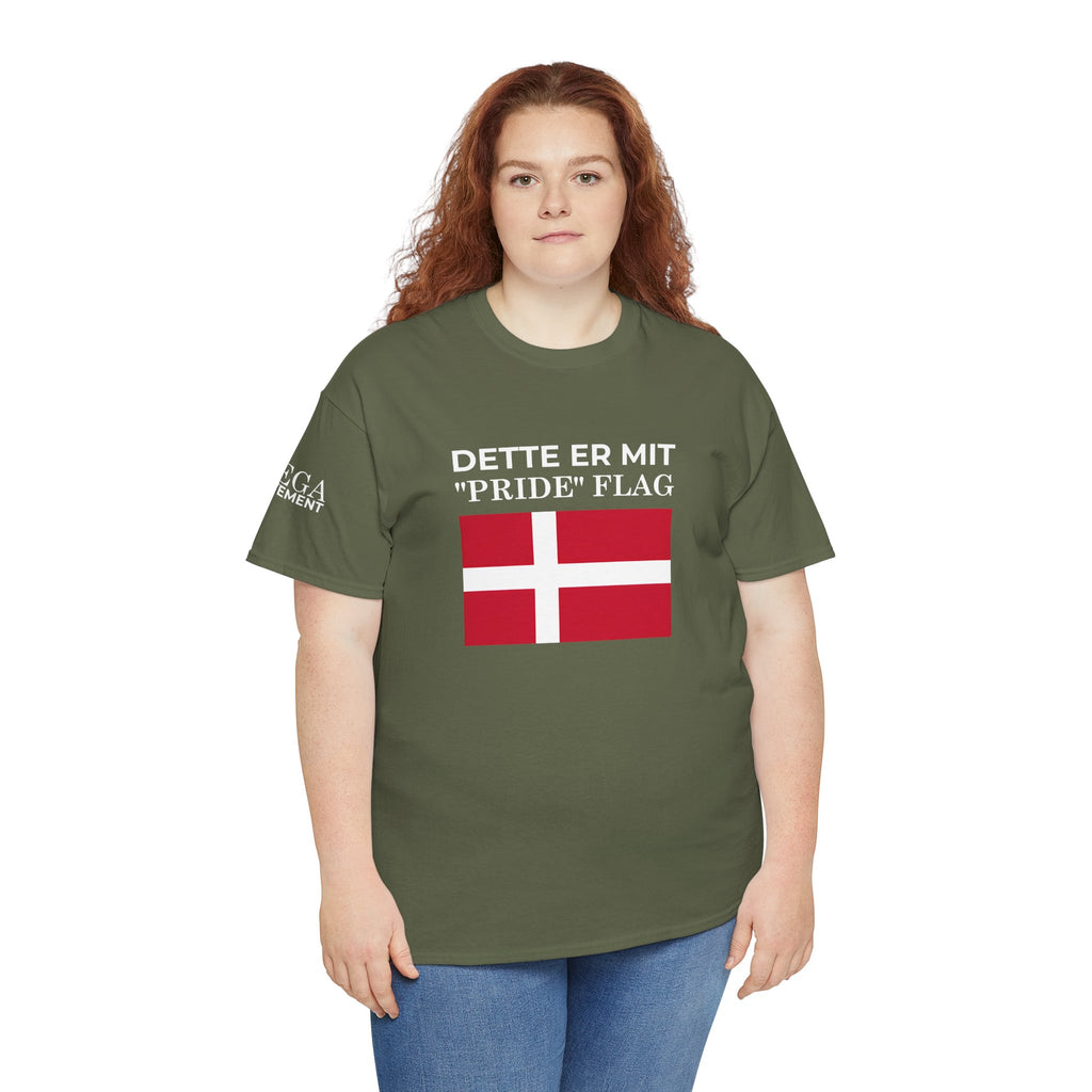 Danish Flag 'Dette er mit 2Pride2 Flag' T-Shirt ( Small Print )
