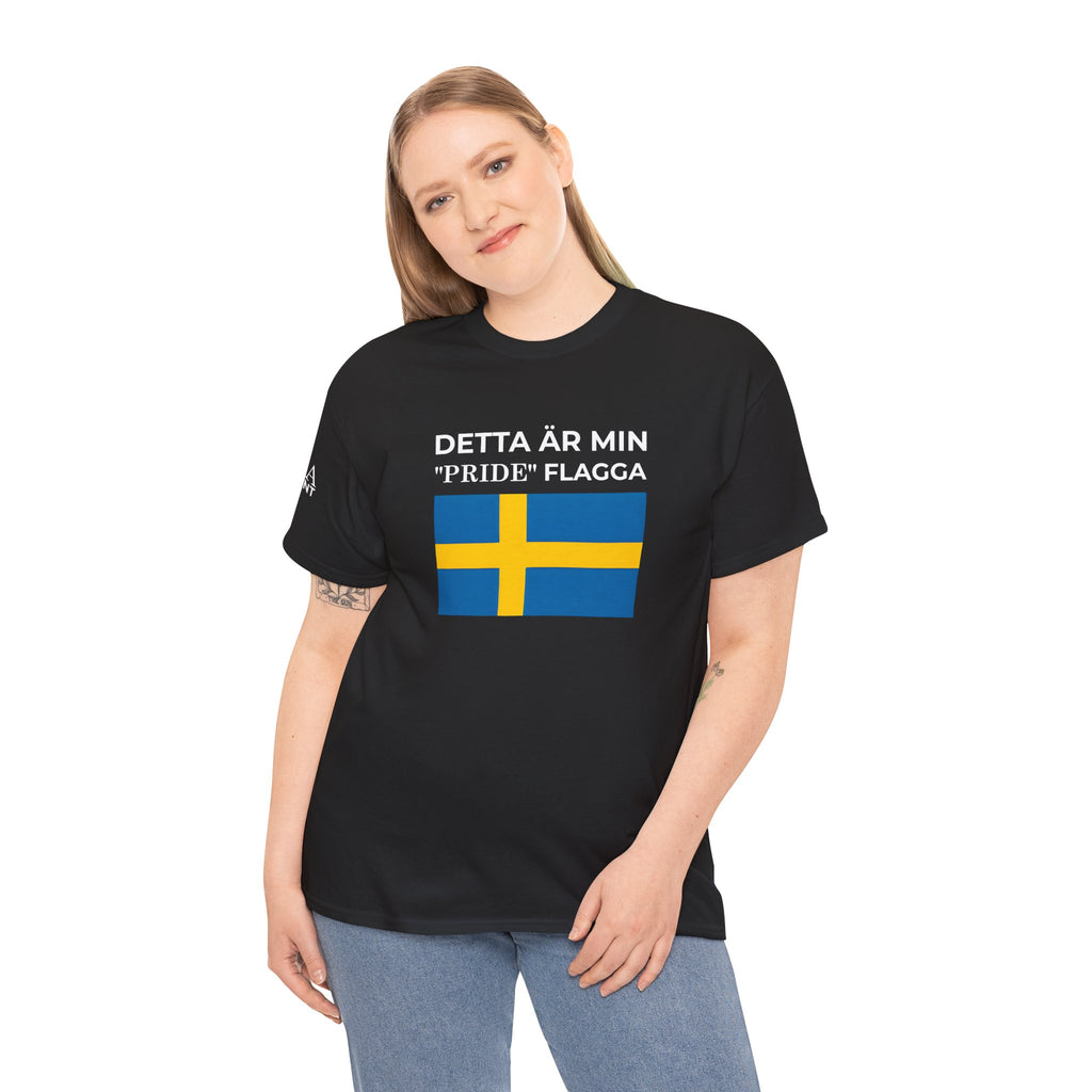 Sweden Pride T-Shirt ( Small Print ) — "Detta är min Pride-flagga" Tee