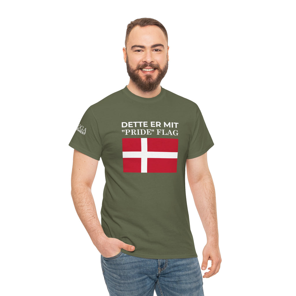 Danish Flag 'Dette er mit 2Pride2 Flag' T-Shirt ( Small Print )