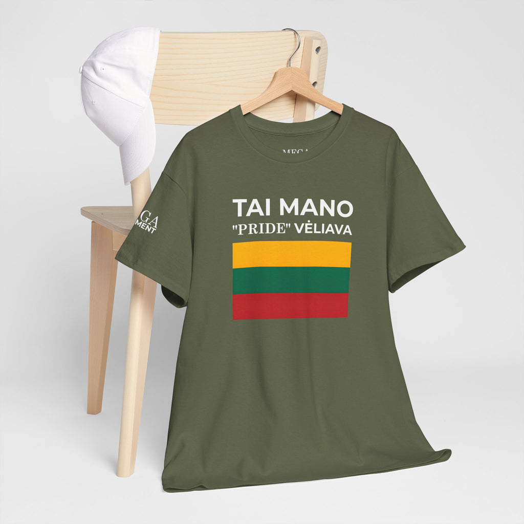 Tai Mano Pride Tee ( Small Print ) — Lithuanian Flag Graphic T-Shirt