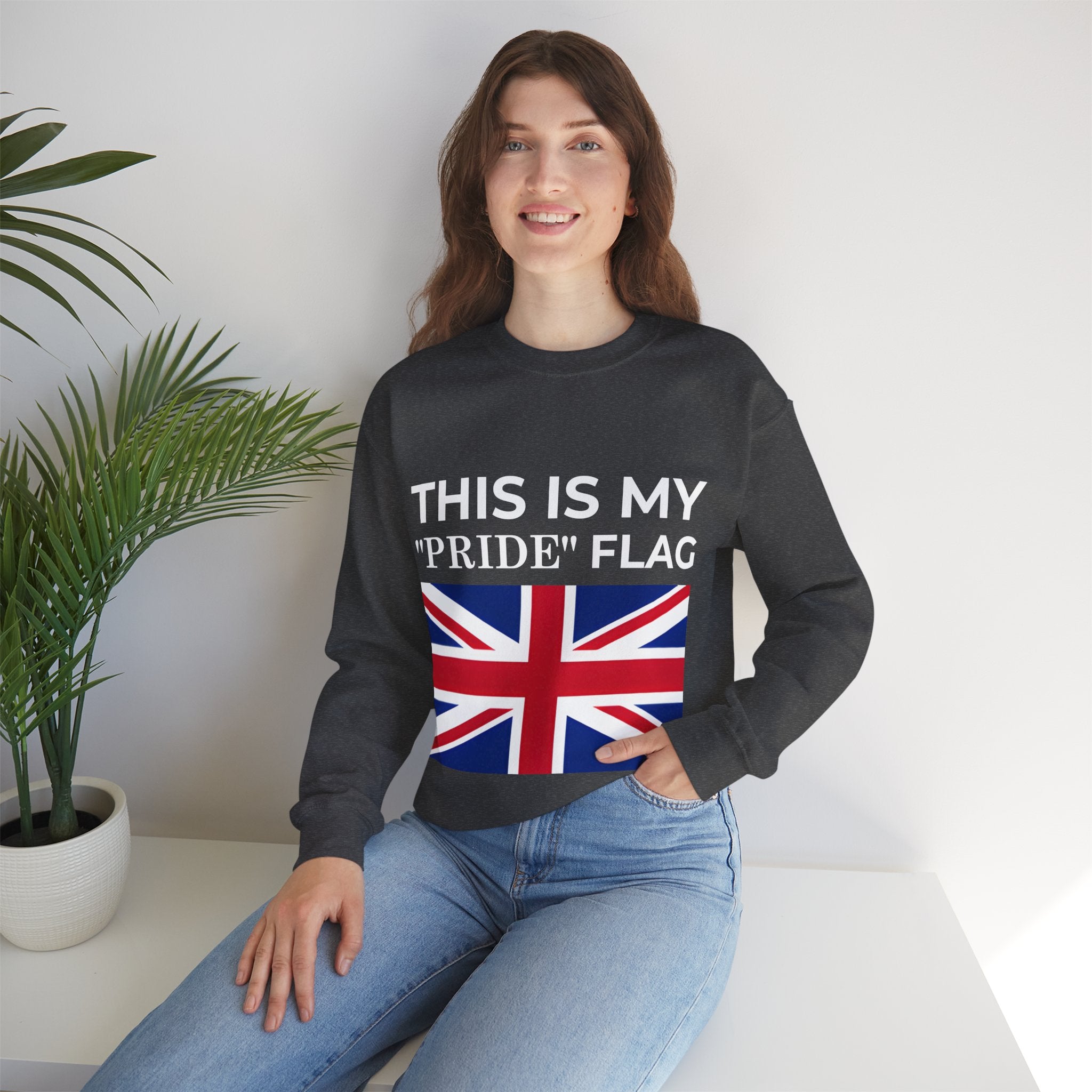 British Pride Flag Crewneck Sweatshirt, Unisex Sweatshirt, Pride Merchandise, Casual Wear - Mega Movement