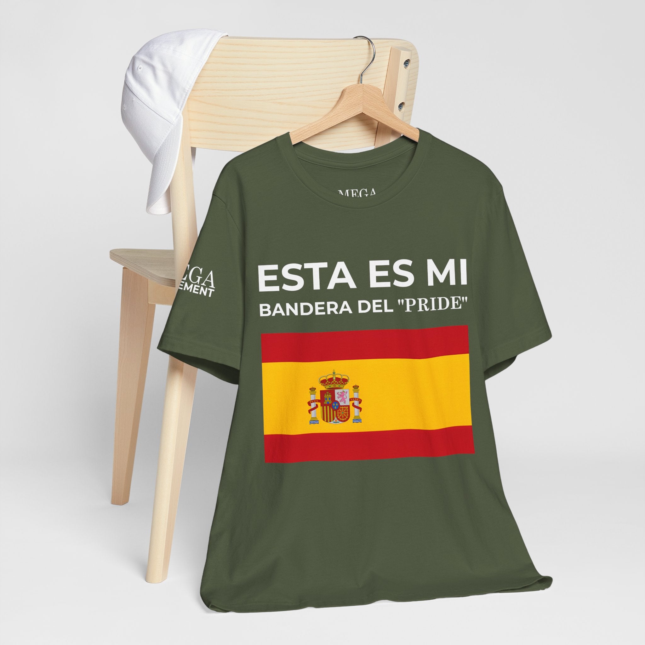 Spanish Pride Flag Tee, Unisex Short Sleeve Shirt, Festival Outfit, Celebration Wear, Casual Tee - Mega Movement