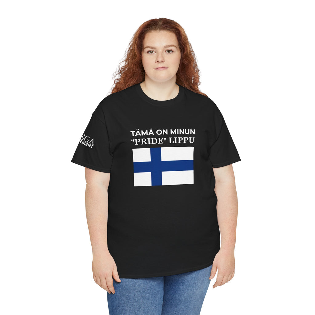 Finnish Flag T‑Shirt ( Small Print ) — “Tämä on minun 'pride' lippu” Patriotic Tee