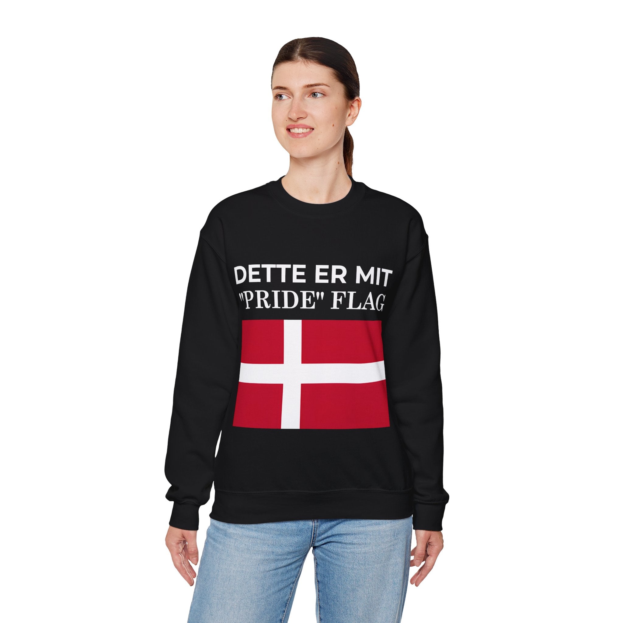 Denmark Pride Flag Crewneck Sweatshirt – Celebrate your heritage, Comfortable Streetwear, Unisex Gift - Mega Movement