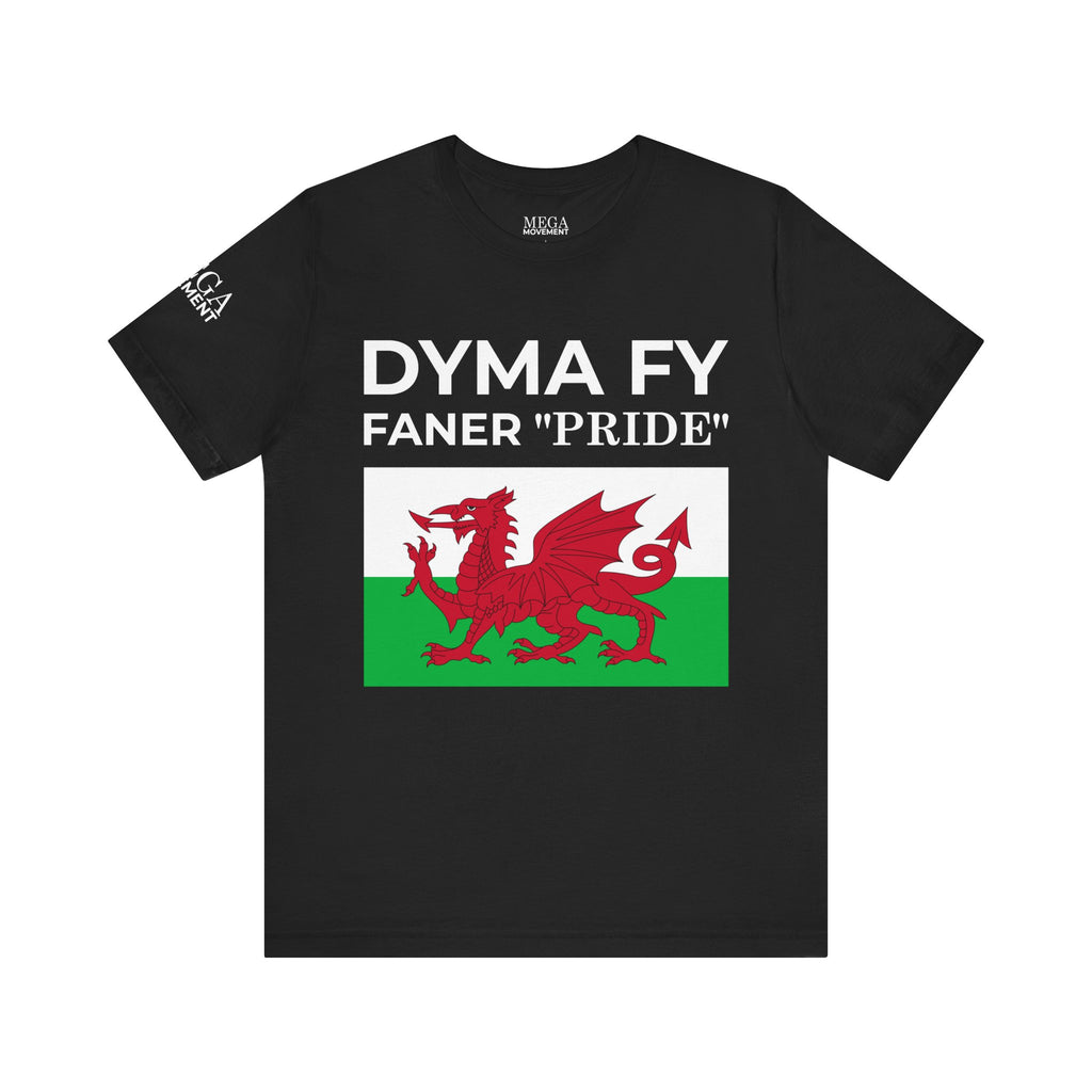 Welsh Pride Unisex Tee, Comfortable Graphic T-shirt, Casual Wear, Gift for Dragon Lovers, Birthday Present, St. David's Day Top - Mega Movement