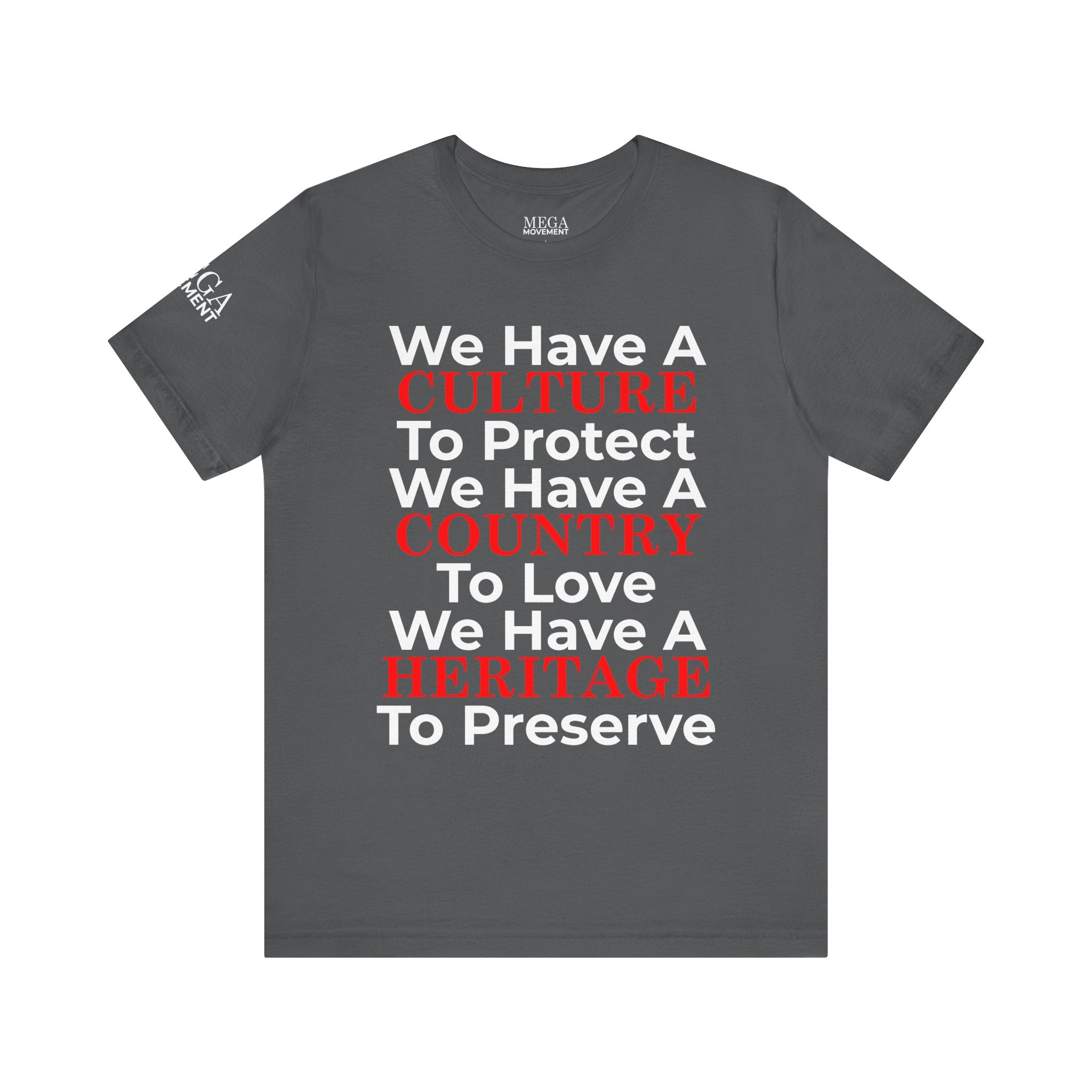 Culture Country Heritage Tee, Unisex Jersey Short Sleeve Tee for Celebrations, Gifts of Tradition, Family Gatherings, Heritage Apparel, [...] - Mega Movement