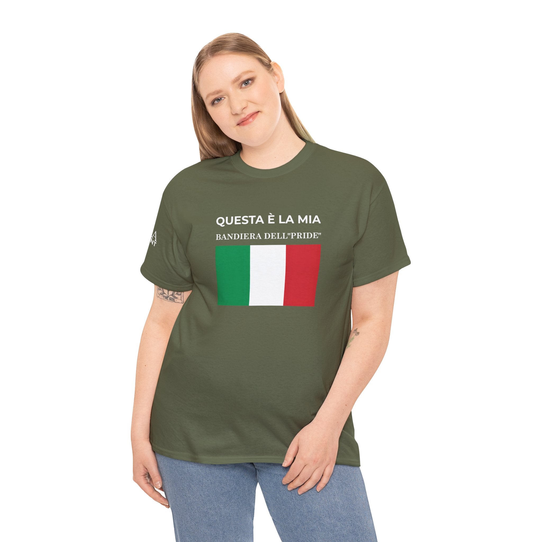 Italian Flag Tee ( Small Print ) — "Questa è la mia bandiera dell’Pride" Graphic T-Shirt