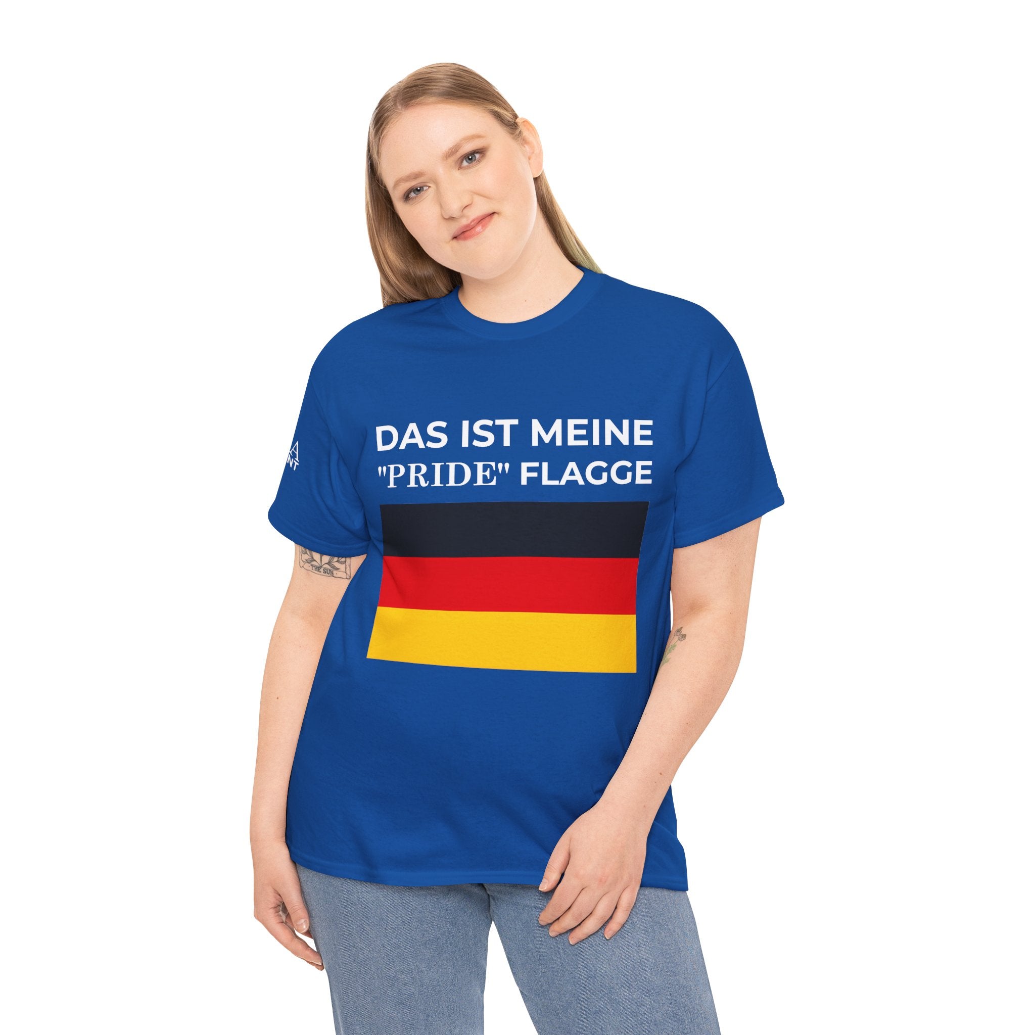 German Flag Tee ( Small Print ) — "Das ist meine 'Pride' Flagge" Graphic T-Shirt