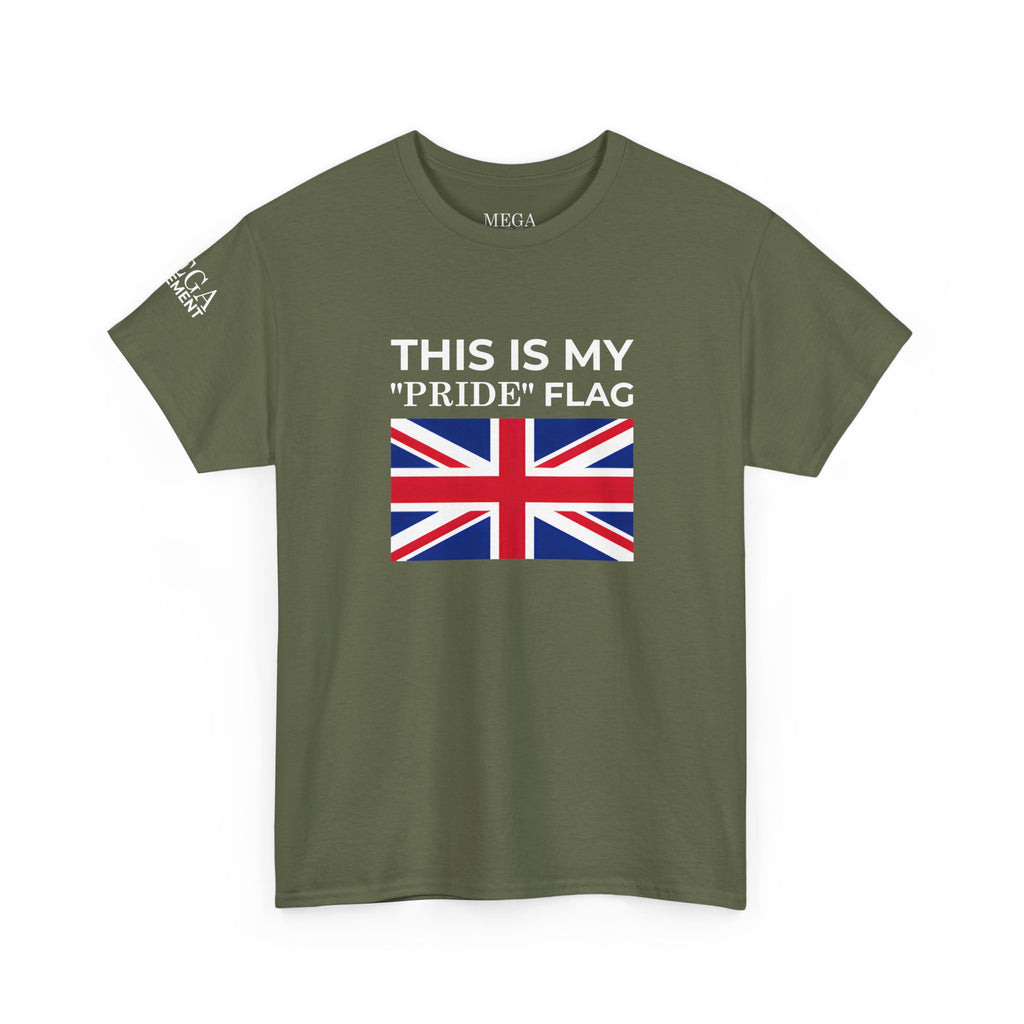 Union Jack Flag T‑Shirt ( Small Print ) — British Flag Tee for UK Pride & Travel