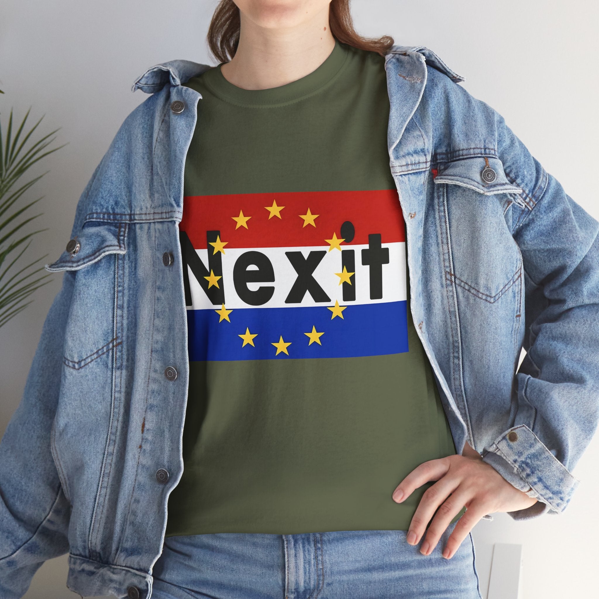 Nexit Unisex Heavy Cotton Tee - Casual Wear, Political Statement, Gift for Activists, Comfortable Everyday Tee - Mega Movement