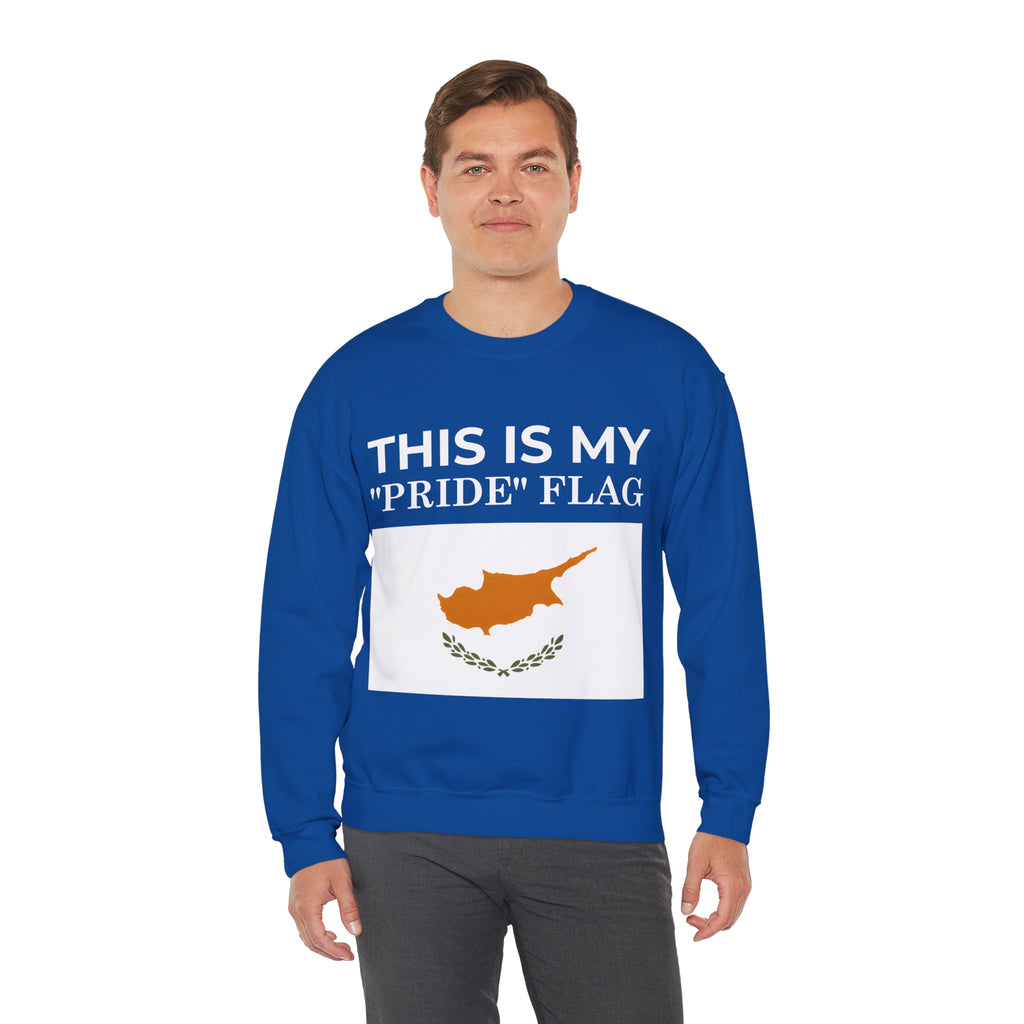 Cyprus Pride Flag Crewneck Sweatshirt | Unisex Sweatshirt | Comfortable Pride Wear | Celebration Merchandise - Mega Movement