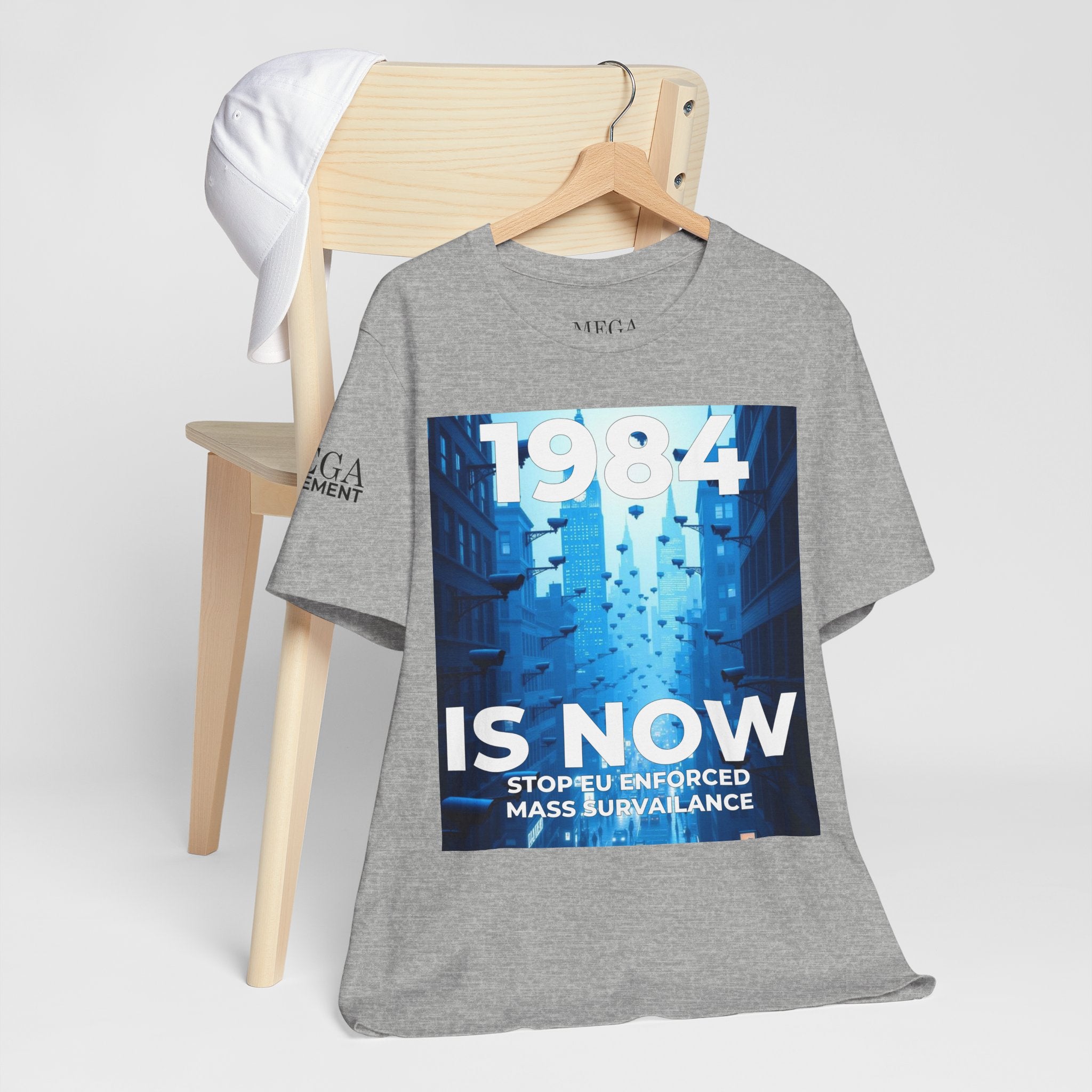 1984 Is Now Unisex Tee, Dystopian Theme Shirt, Statement Tee, Gift for Activists, Casual Everyday Wear, Comfortable Cotton T-Shirt - Mega Movement