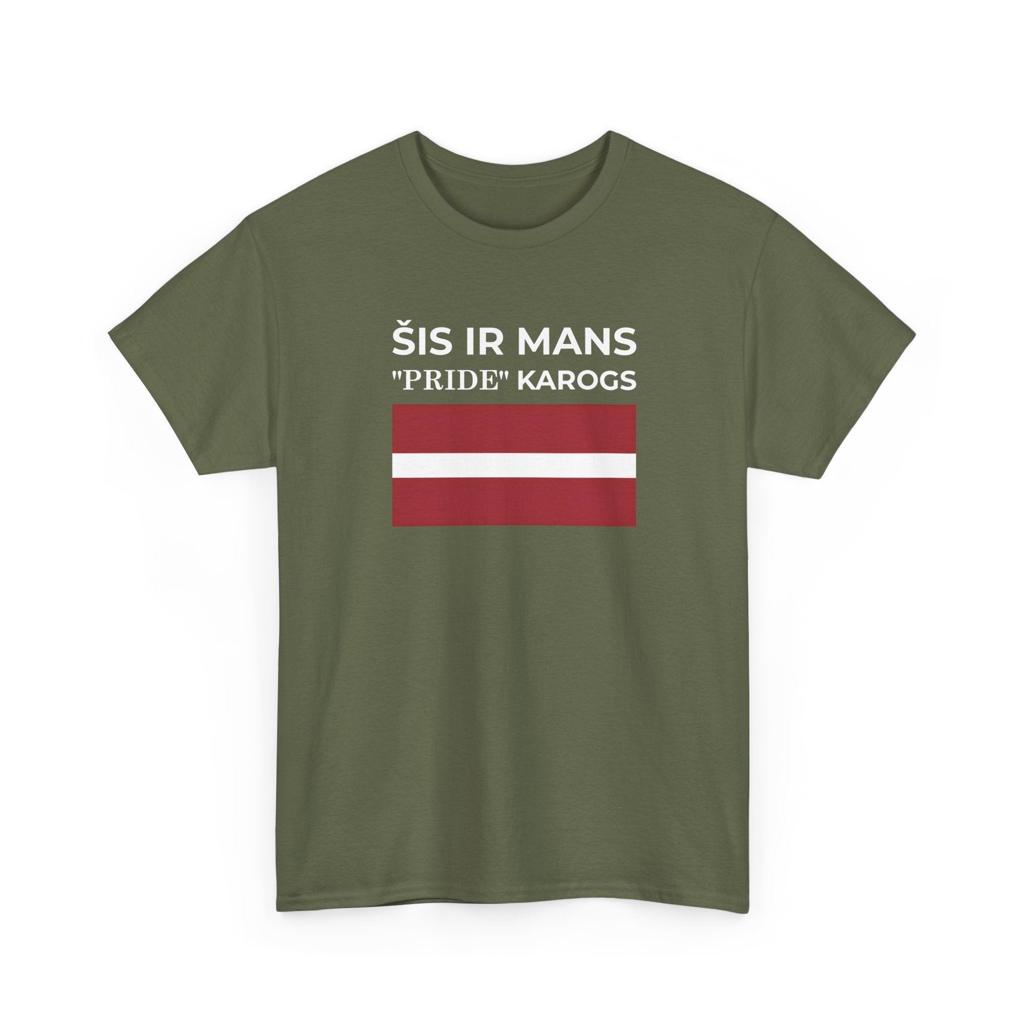 Latvian Pride Flag T‑Shirt ( Small Print ) — "Šis ir mans 'Pride' karogs" Tee