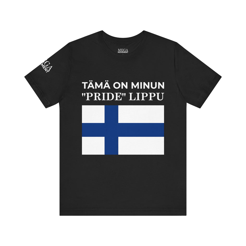 Finland Pride Flag Tee, Unisex Jersey T-Shirt for Patriot Pride, Finnish Pride Apparel, Comfortable Casual Wear, Statement Clothing - Mega Movement