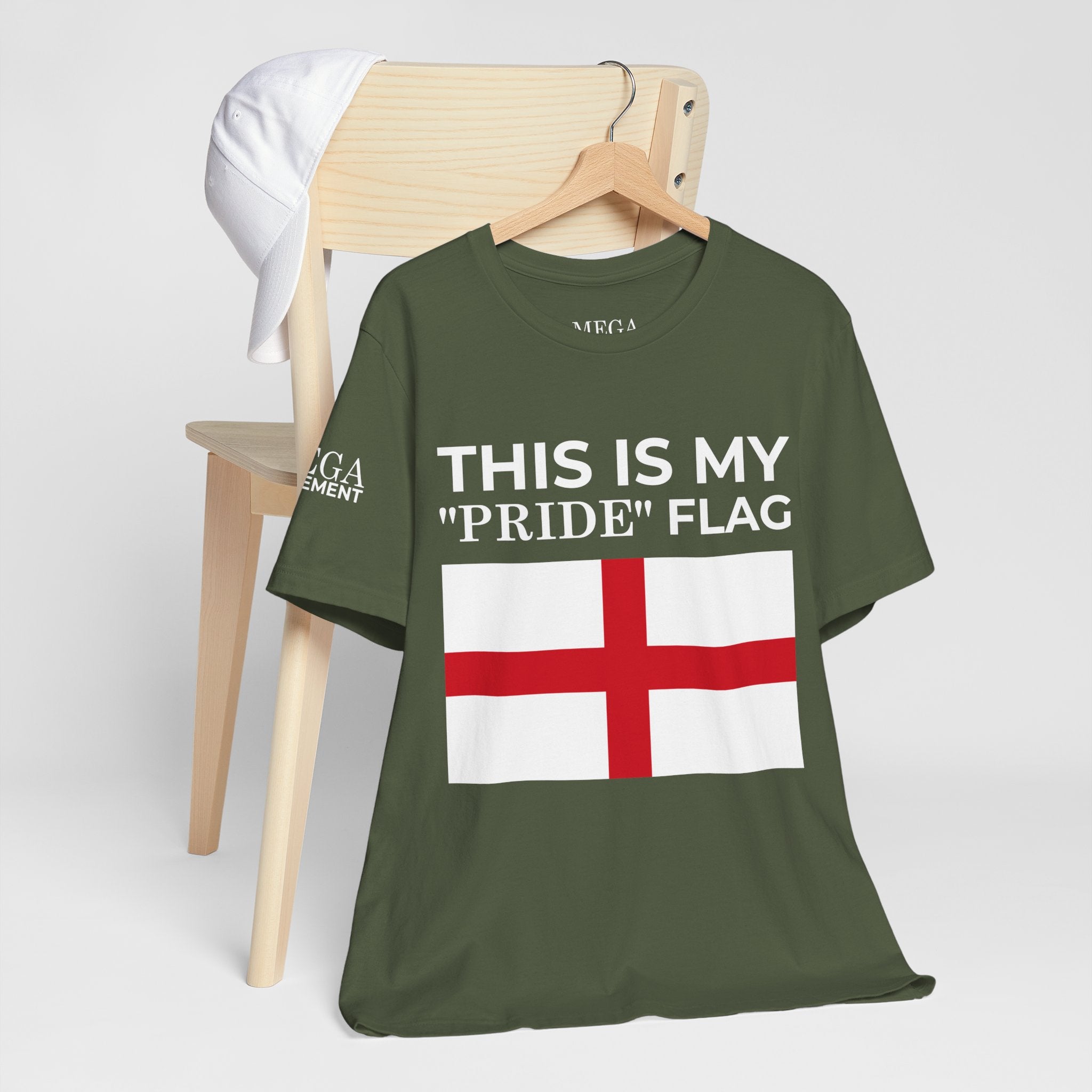 English Pride Flag T-Shirt, Unisex Tee for Festivals, Casual Wear, Birthday Gift, Holiday Shirt - Mega Movement