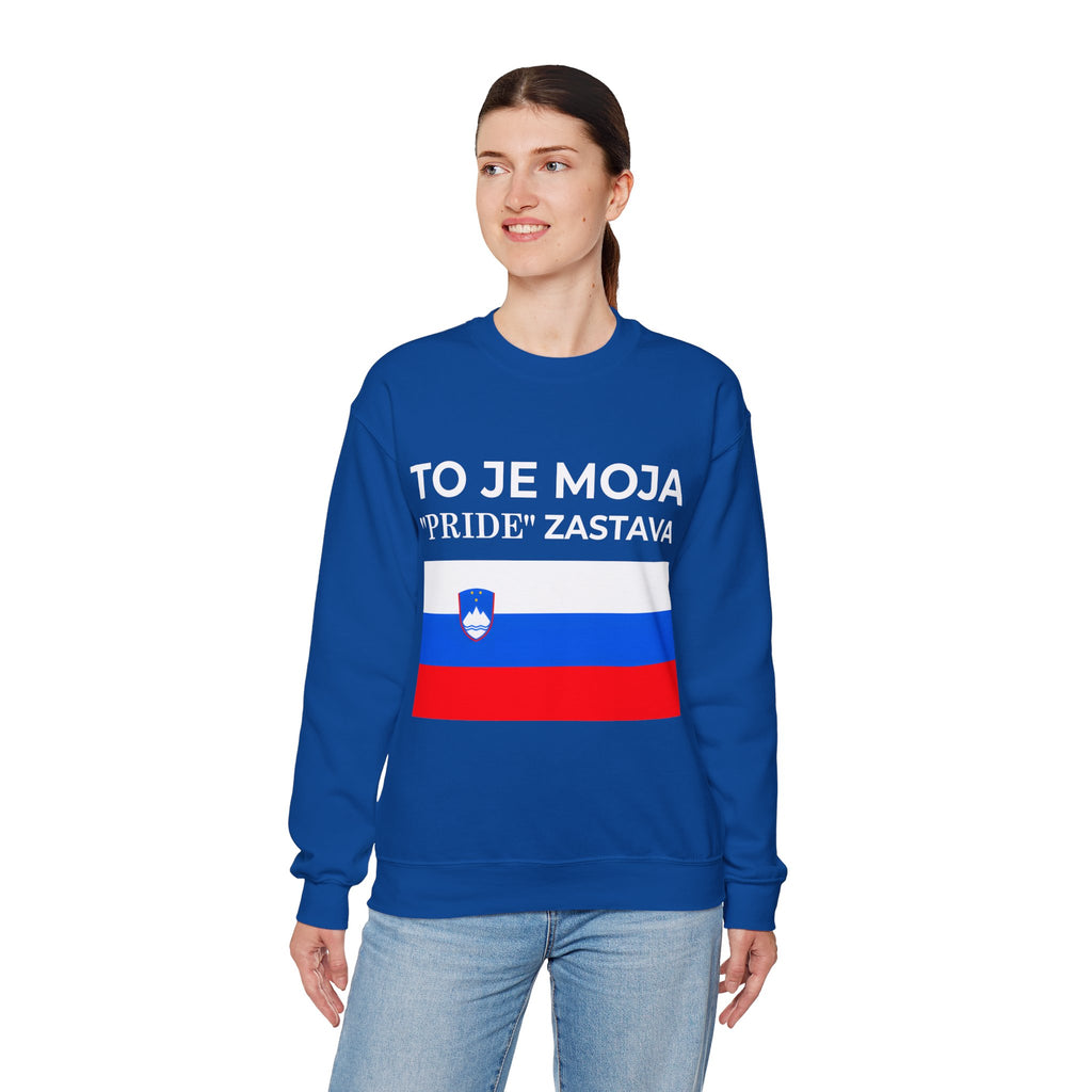 Slovenia Pride Flag Crewneck Sweatshirt, Unisex Sweatshirt, Colorful Pride Celebration - Mega Movement