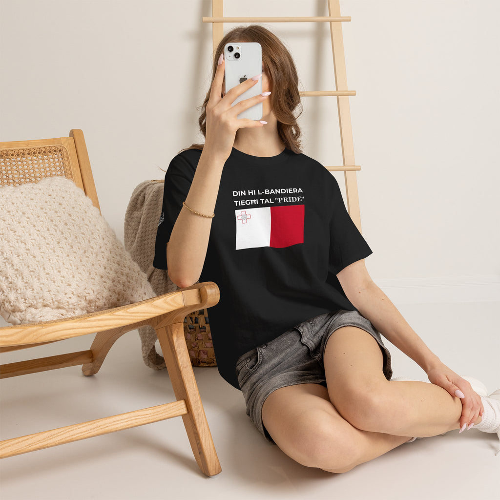 Malta Flag "Din Hi l-Bandiera Tieghi Tal 'Pride'" T-Shirt ( Small Print )