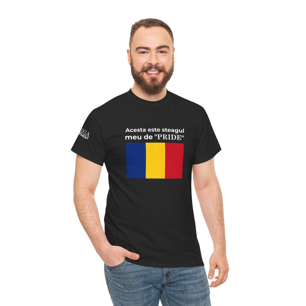 Romanian Flag Tee ( Small Print ) — "Acesta este steagul meu de 'PRIDE'" Cotton Shirt