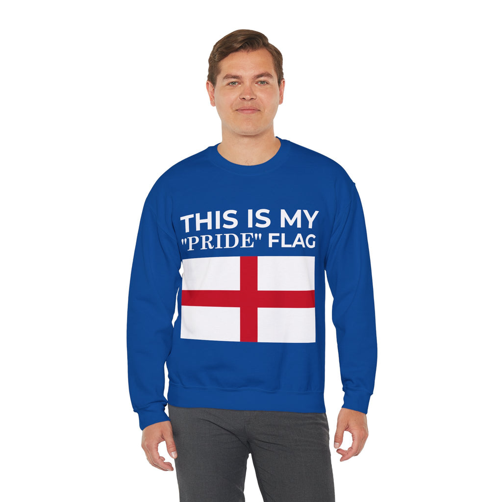 English Pride Flag Sweatshirt, Unisex Crewneck Sweatshirt, Statement Clothing - Mega Movement