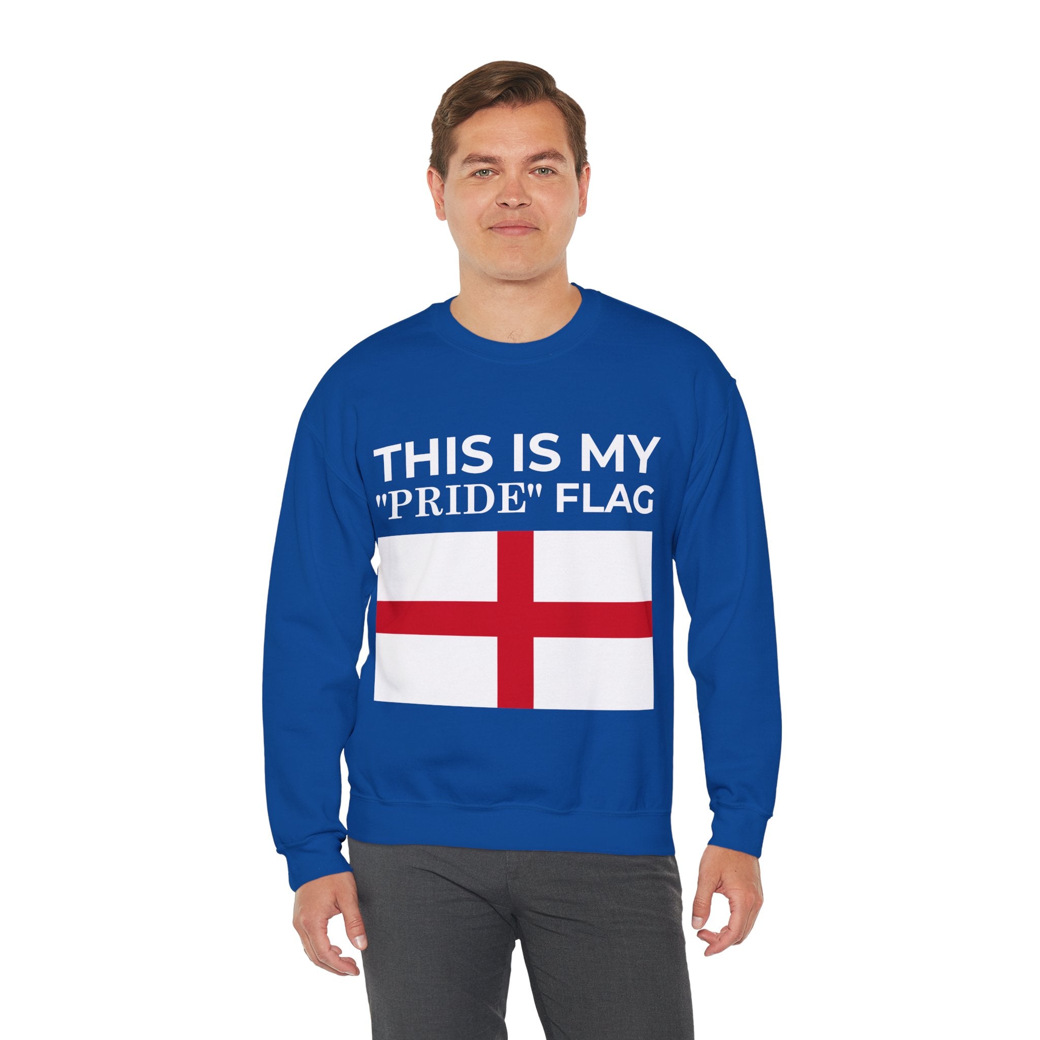 English Pride Flag Sweatshirt, Unisex Crewneck Sweatshirt, Statement Clothing - Mega Movement