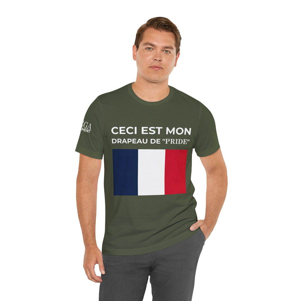 France Pride Flag Unisex Tee, Patriotic Fashion, Summer T-Shirt, Gift for Events, Casual Wear, France Pride Shirt - Mega Movement