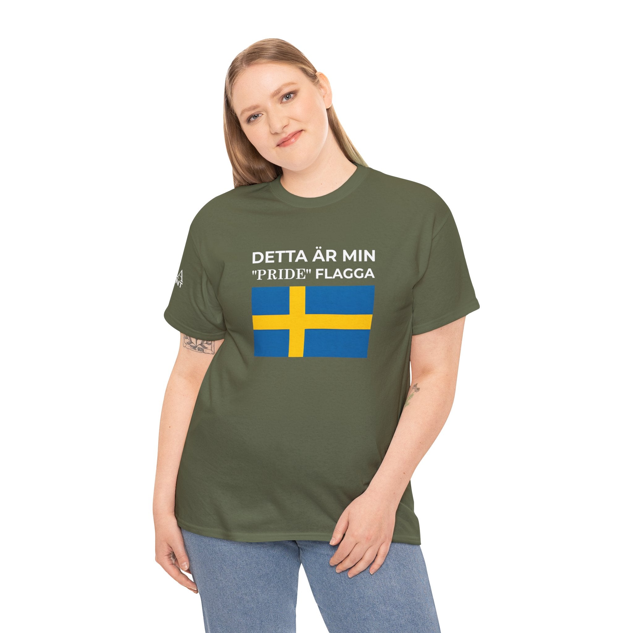 Sweden Pride T-Shirt ( Small Print ) — "Detta är min Pride-flagga" Tee