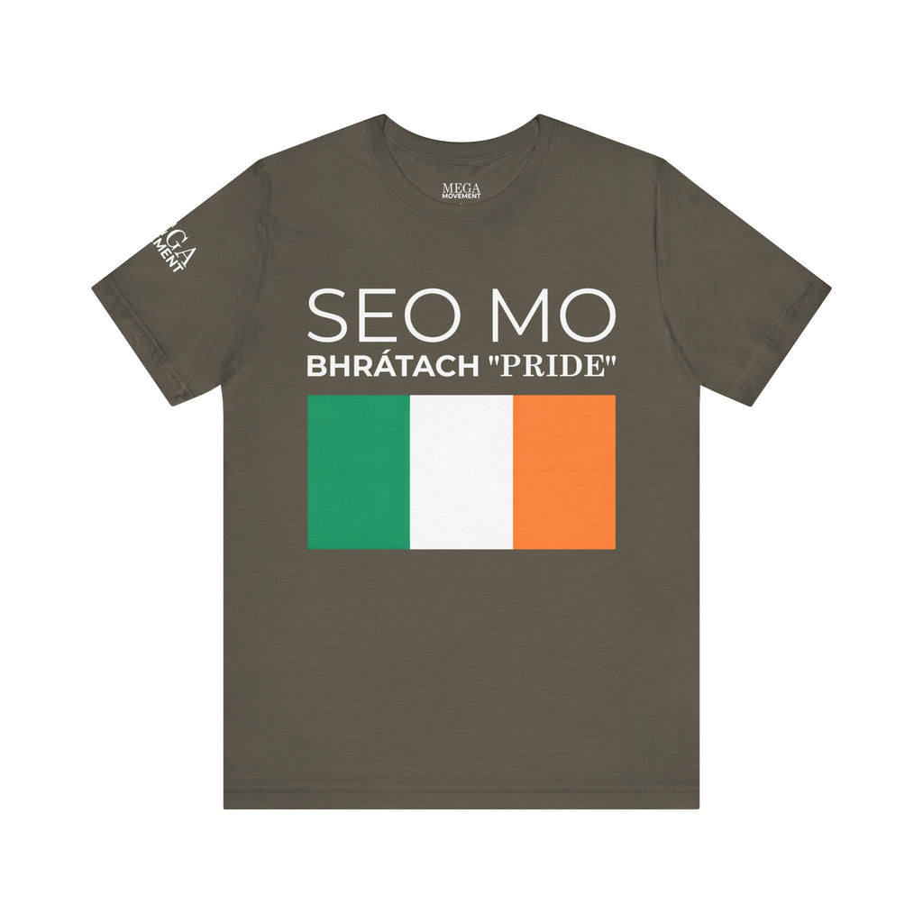 Irish Pride Unisex Short Sleeve Tee, St. Patrick's Day Shirt, Casual Wear, Unisex Tee, Comfortable Summer Top, Gift for Her/Him - Mega Movement