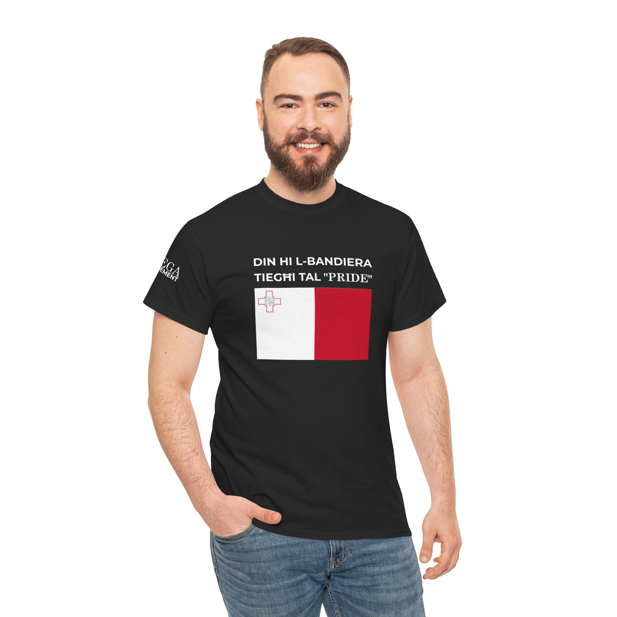 Malta Flag "Din Hi l-Bandiera Tieghi Tal 'Pride'" T-Shirt ( Small Print )