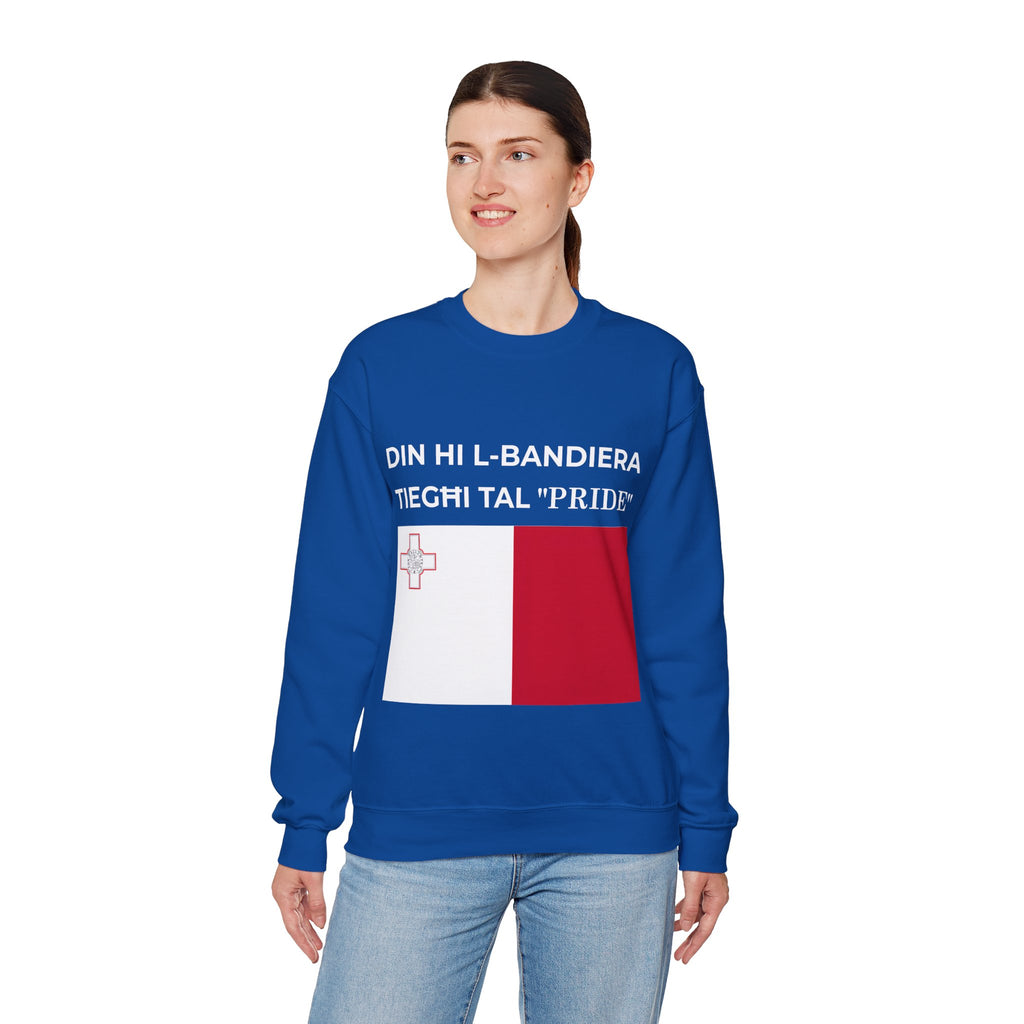 Malta Pride Flag Crewneck Sweatshirt, Unisex Apparel, Festival Clothing, Comfort Wear - Mega Movement
