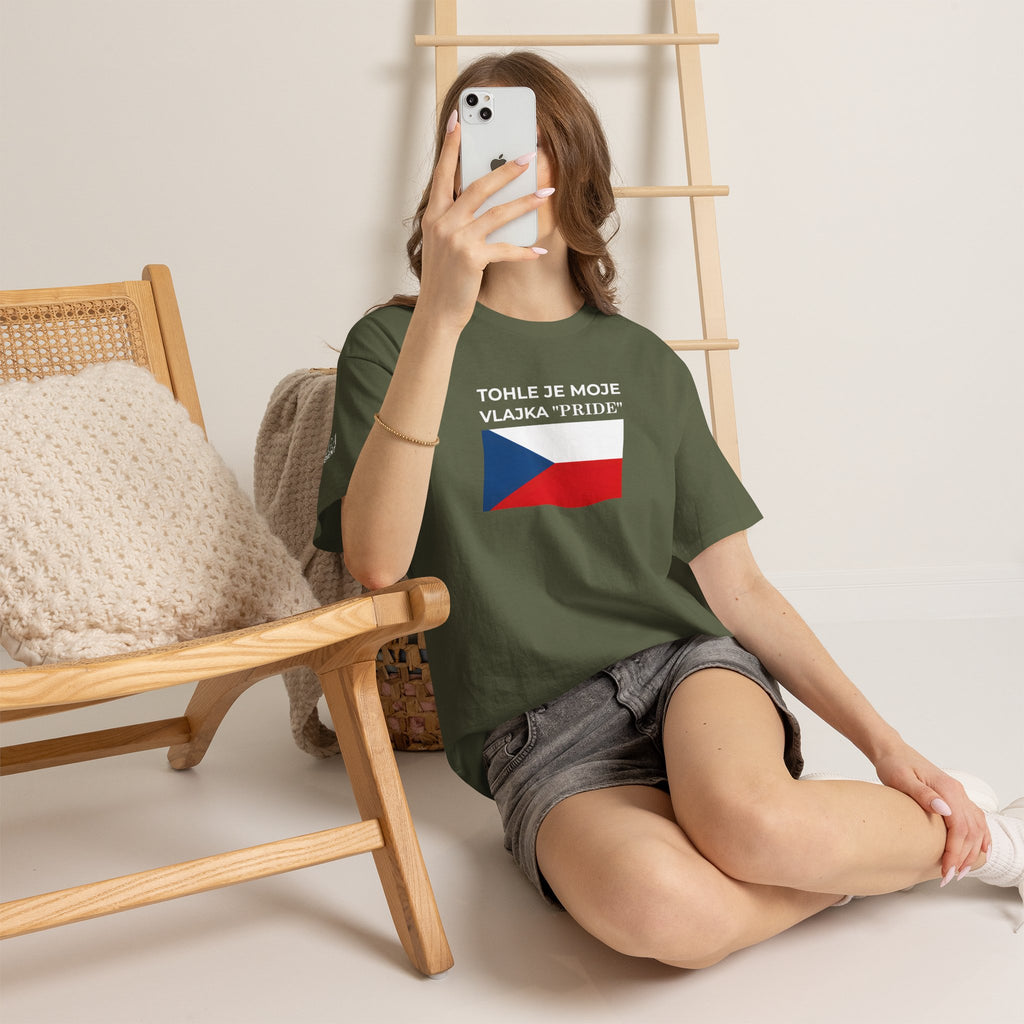 Czech Flag Tee ( Small Print ) — "TOHLE JE MOJE VLAJKA 'PRIDE'" Patriotic Czech T-Shirt