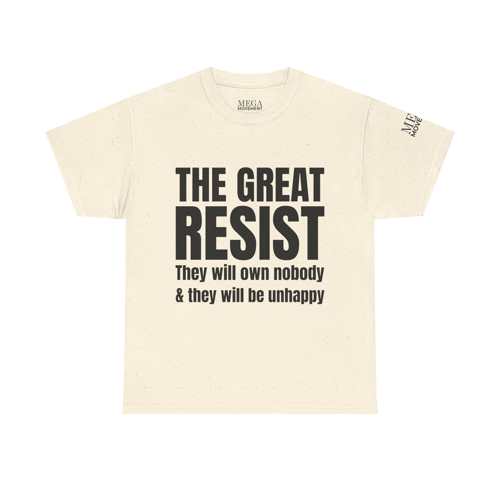 The Great Resist Casual Unisex Heavy Cotton Tee – Stand Against the W.E.F. Agenda - Mega Movement