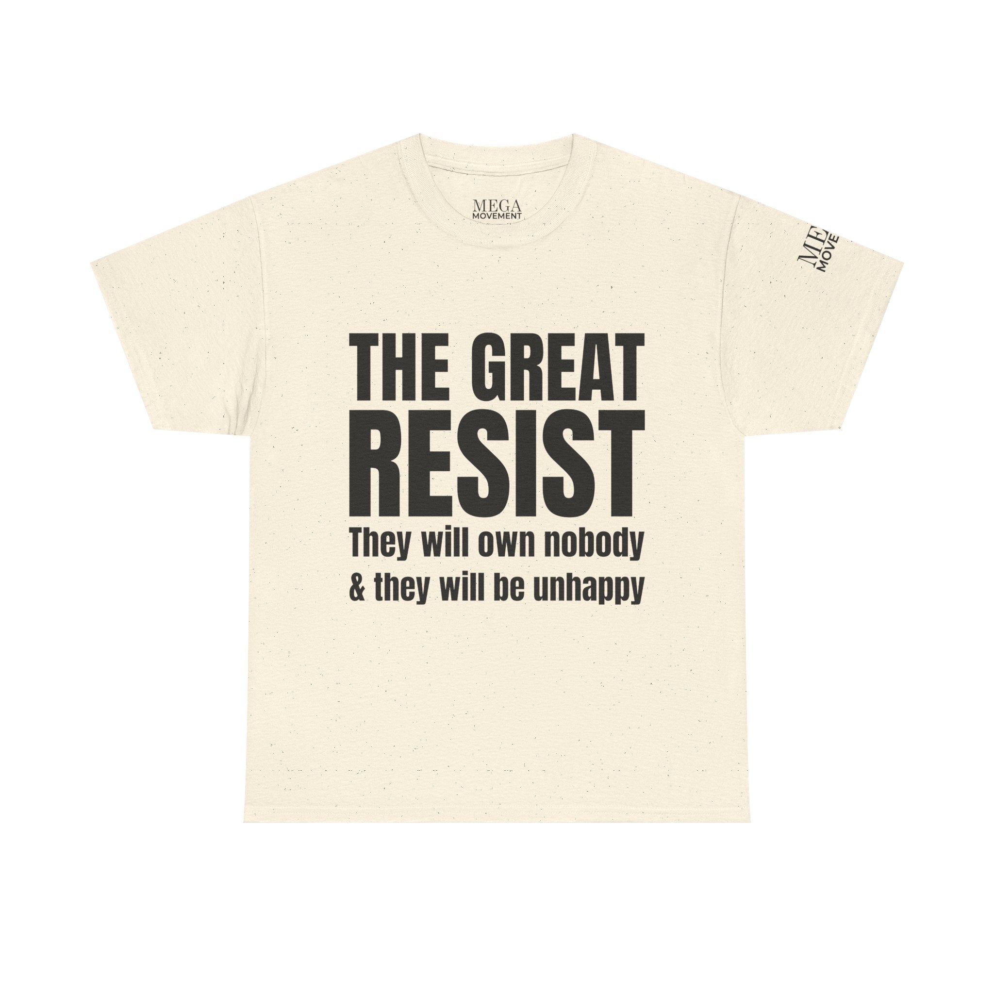 The Great Resist Casual Unisex Heavy Cotton Tee – Stand Against the W.E.F. Agenda - Mega Movement