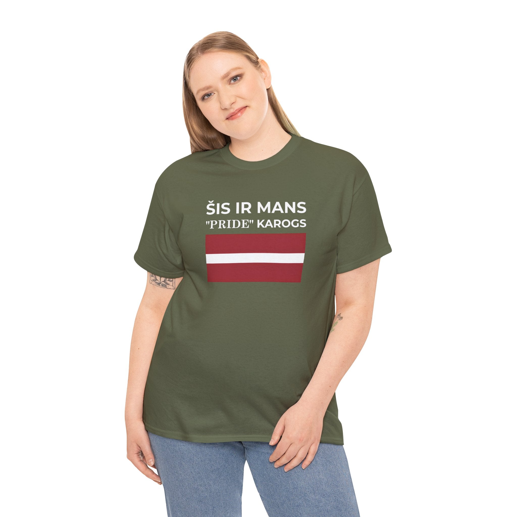 Latvian Pride Flag T‑Shirt ( Small Print ) — "Šis ir mans 'Pride' karogs" Tee