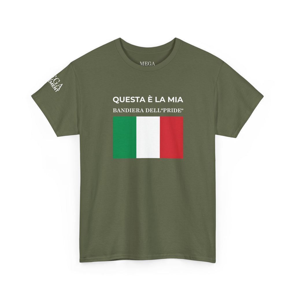 Italian Flag Tee ( Small Print ) — "Questa è la mia bandiera dell’Pride" Graphic T-Shirt